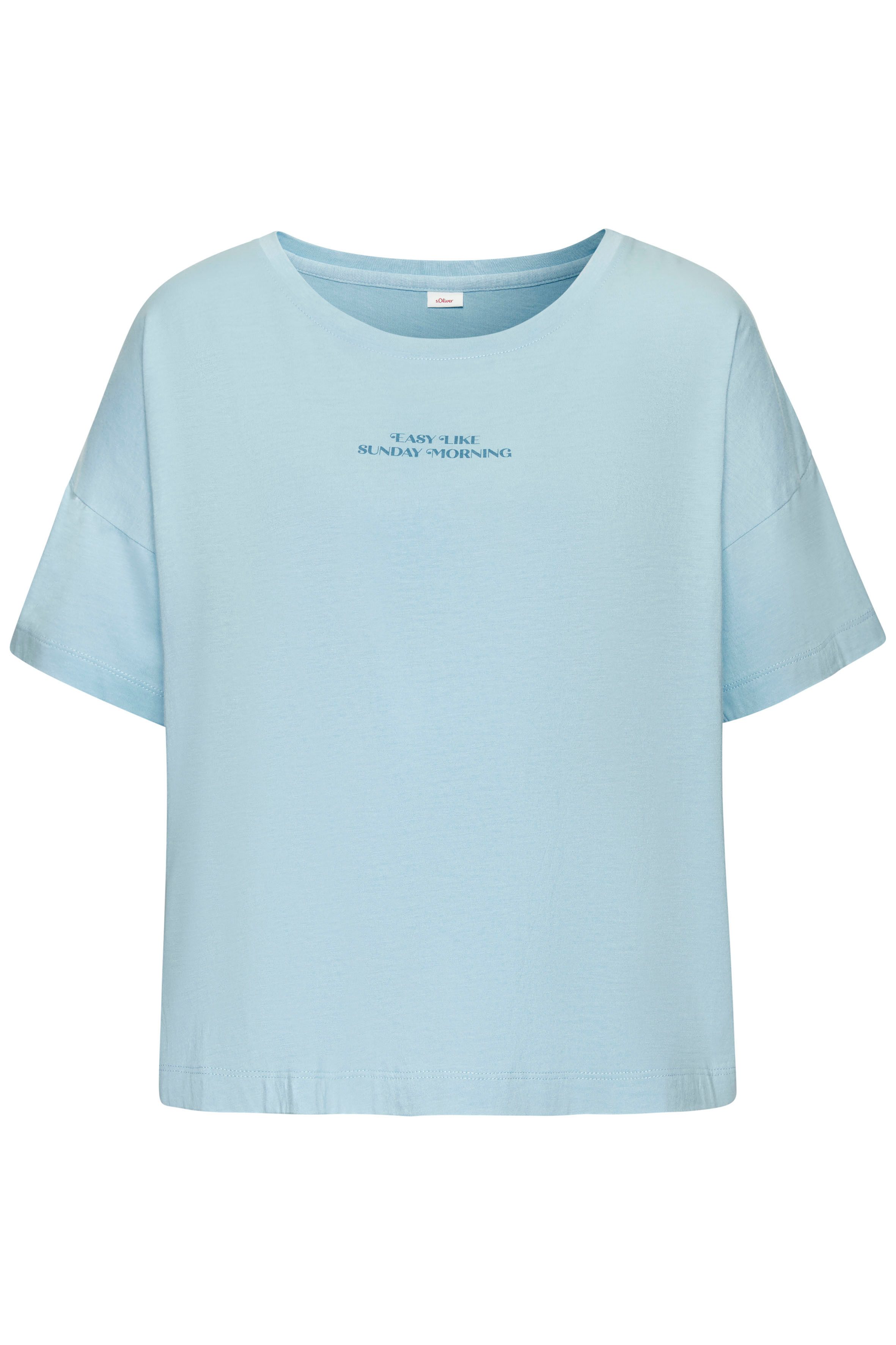 s.Oliver RED LABEL Beachwear Shortama met kleine frontprint (2-delig)