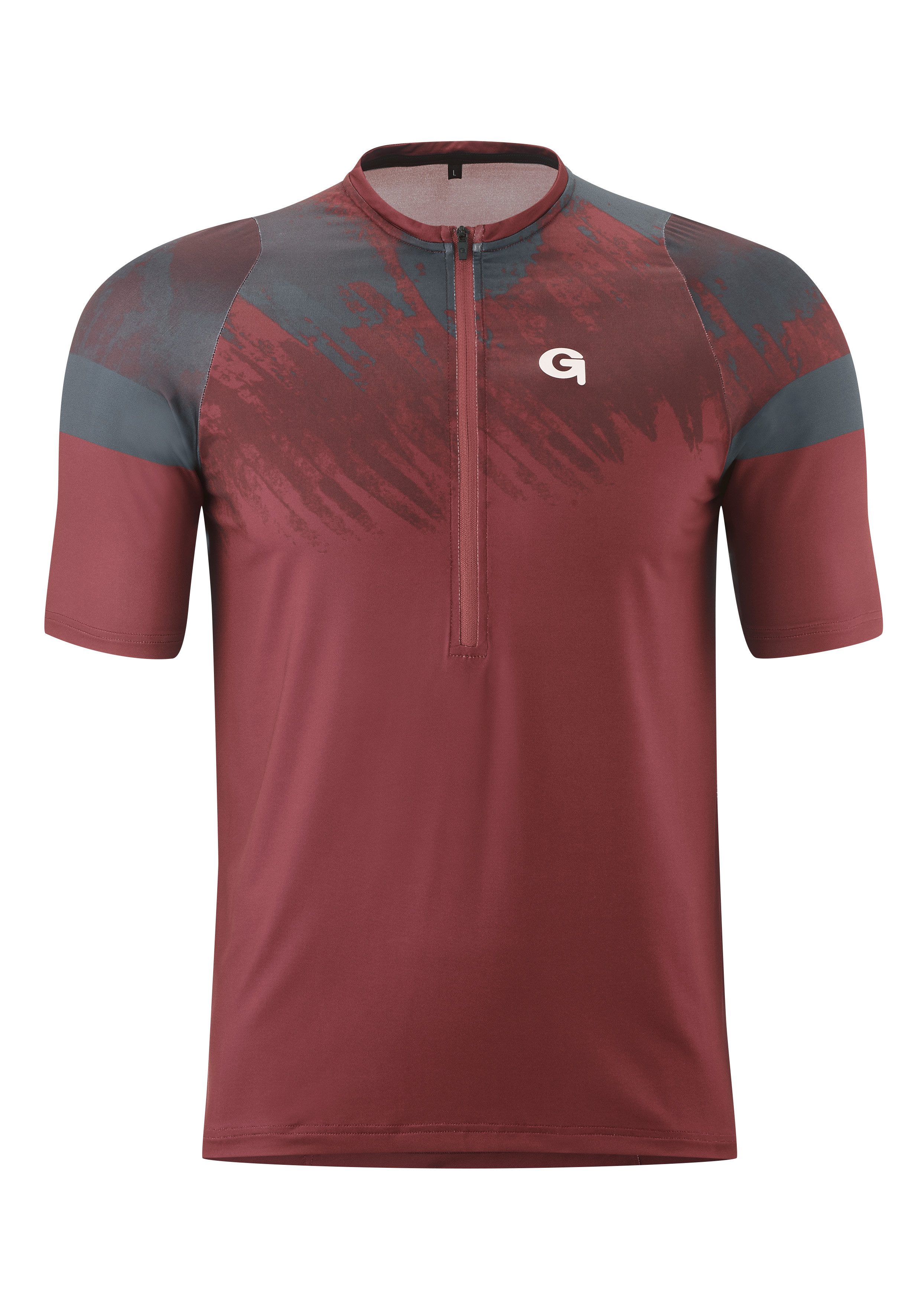 Gonso Fietsshirt VEDELLO Heren MTB-fiets shirt met korte mouwen, lichtgewicht fietstrui, functionele shirt shirts maat M rood