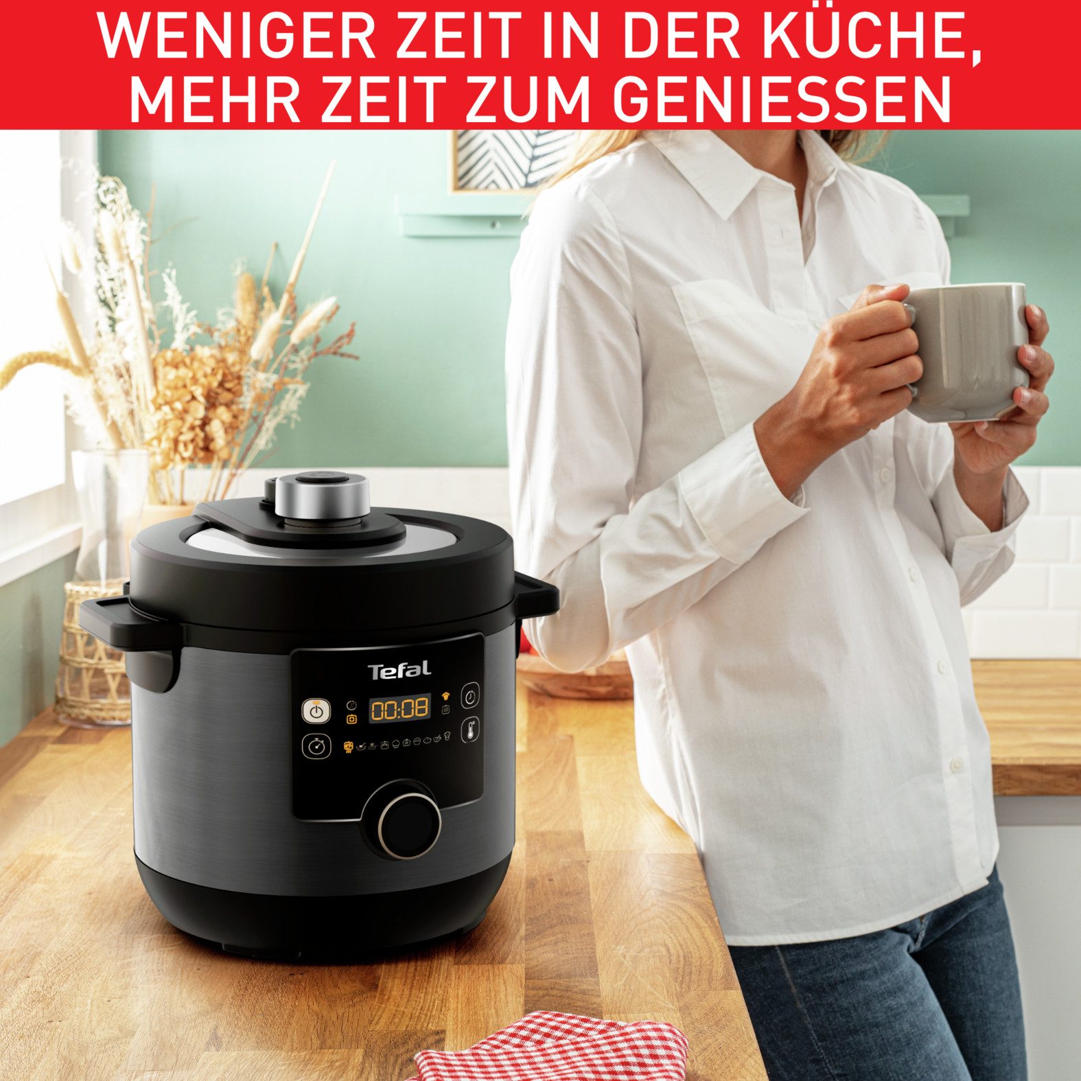 Tefal Multi-cooker CY7788 Turbo Cuisine & Fry Snelkookfunctie, 10 aut. kookprogramma's, 4 extra Crisp programma’s