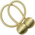 gardinia embrasse tieback flex-s met magneet met geweven band met bollen (2 stuks) goud