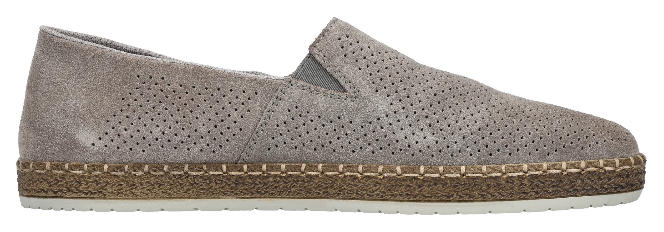 Rieker Instappers , instapschoen, casual slipper, moccasin met perforatie