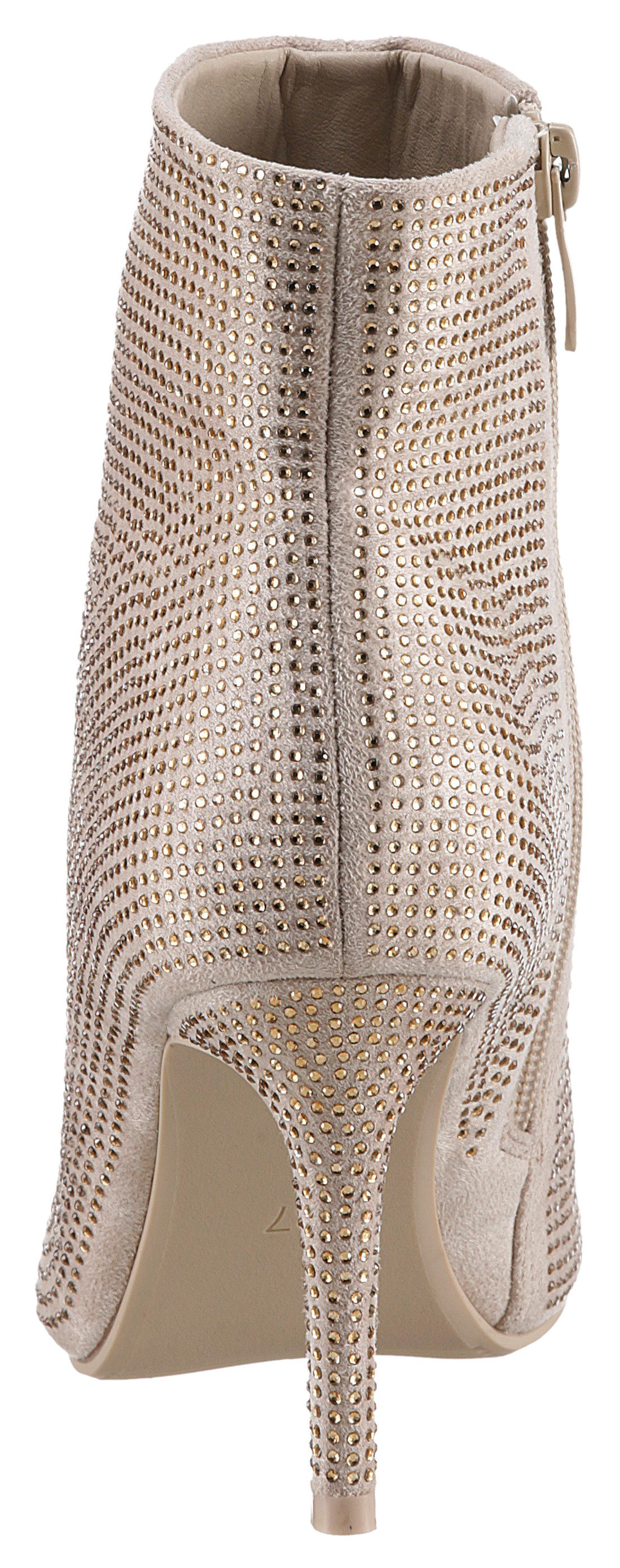 Aniston SHOES Laarsjes avond enkellaars met glittersteentjes - nieuwe collectie
