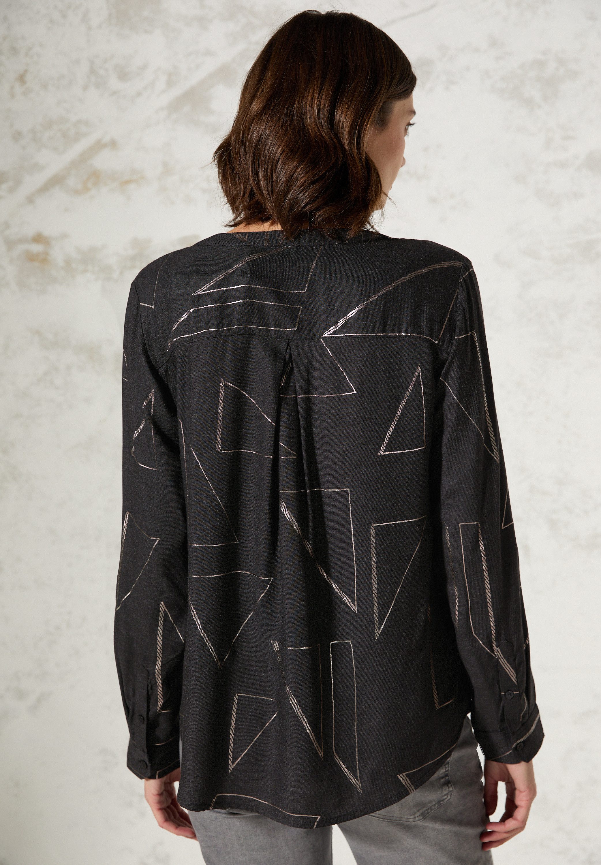 Cecil Blouse met lange mouwen met folieprint