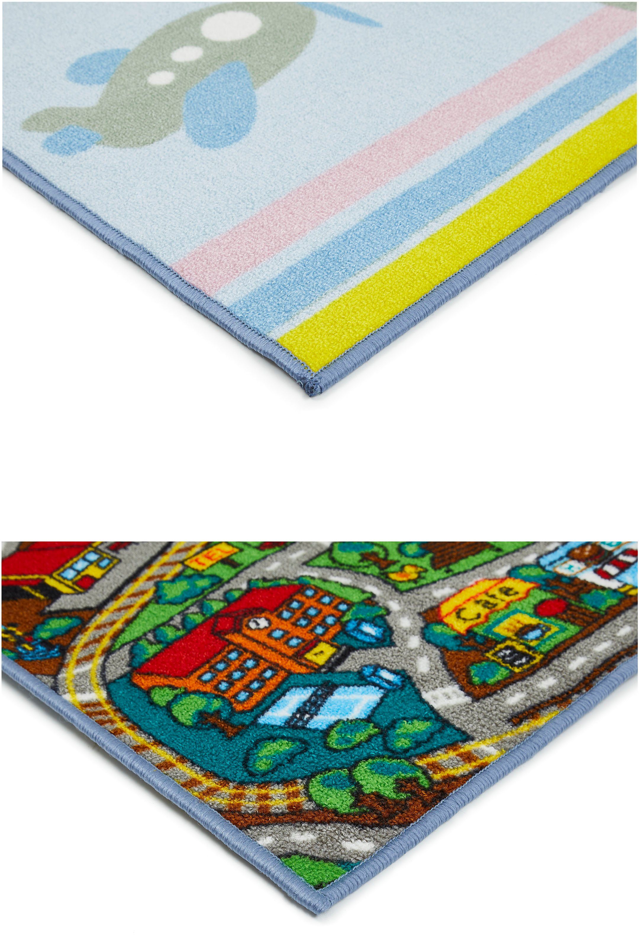 Andiamo Kindervloerkleed Duo Speelkleed, stratenvloerkleed, aan beide kanten te gebruiken, hinkelbaan