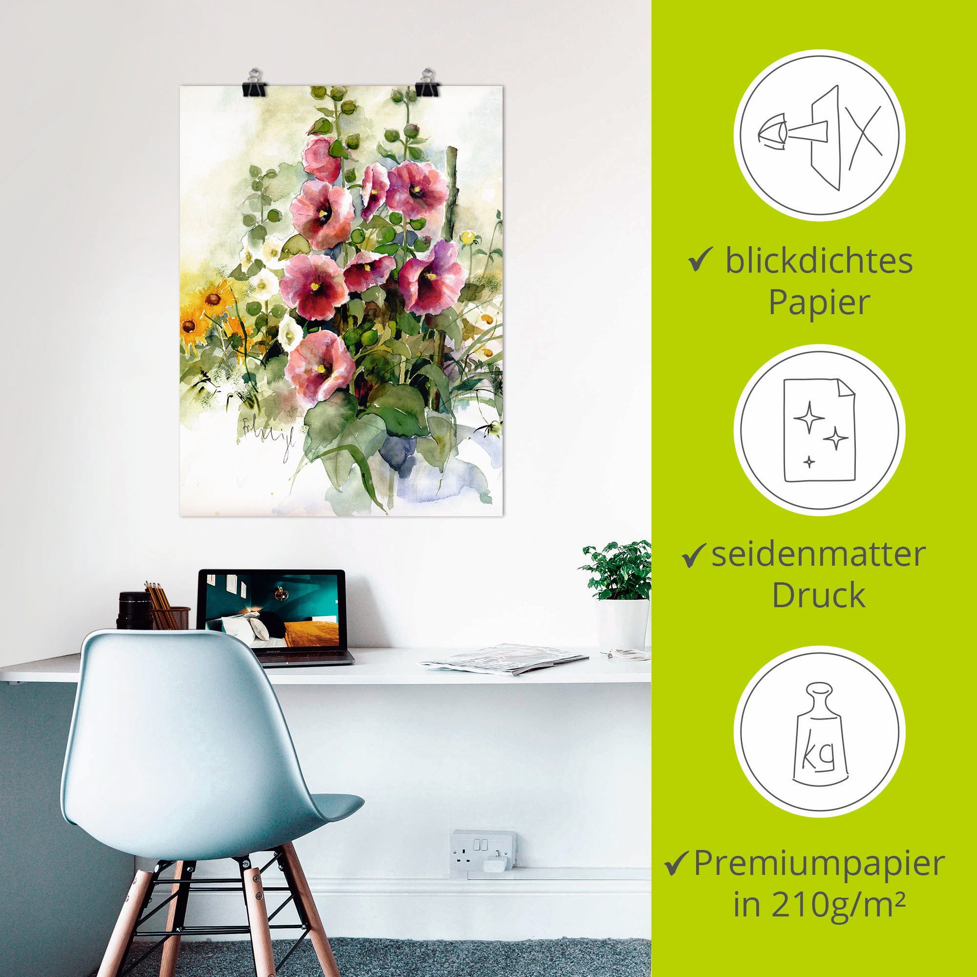 Artland Artprint Bloemen samenstelling I als artprint op linnen, poster in verschillende formaten maten