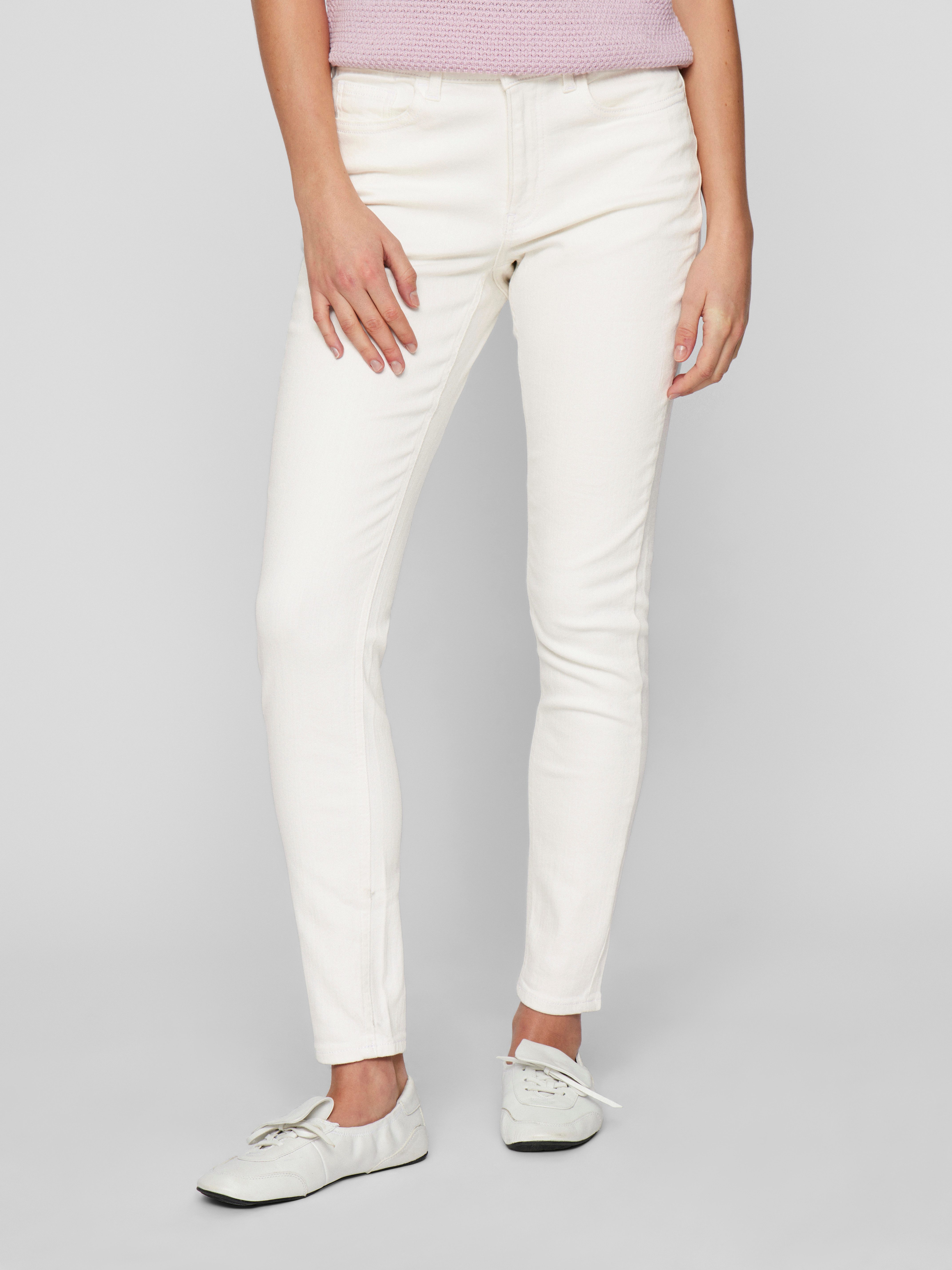 Vila Skinny fit jeans VISARAH RW SKINNY JEANS WHITE EMY-NOOS dames skinny jeans maat M (38) wit