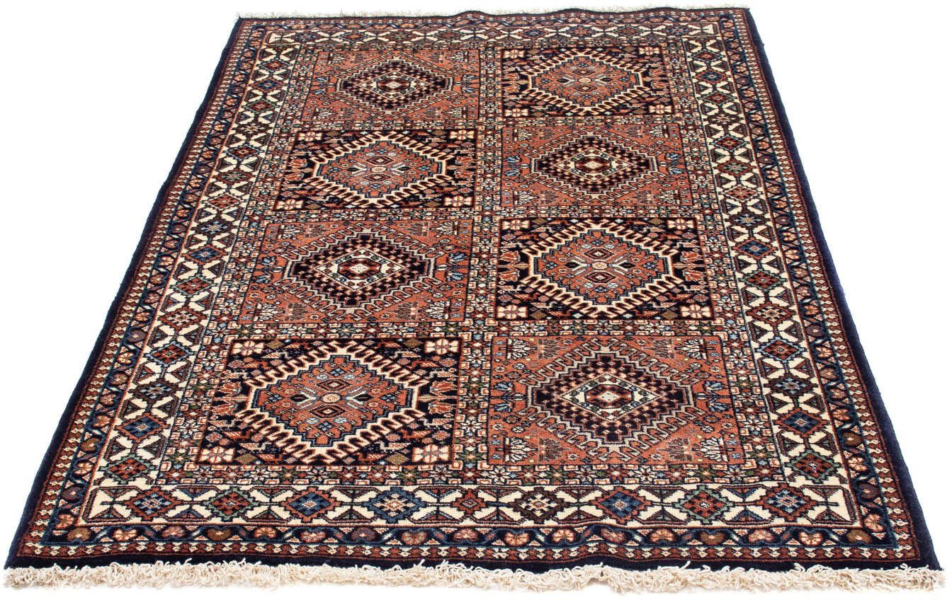 morgenland Wollen kleed Yalameh medaillon rosso chiaro 150 x 100 cm Handgeknoopt