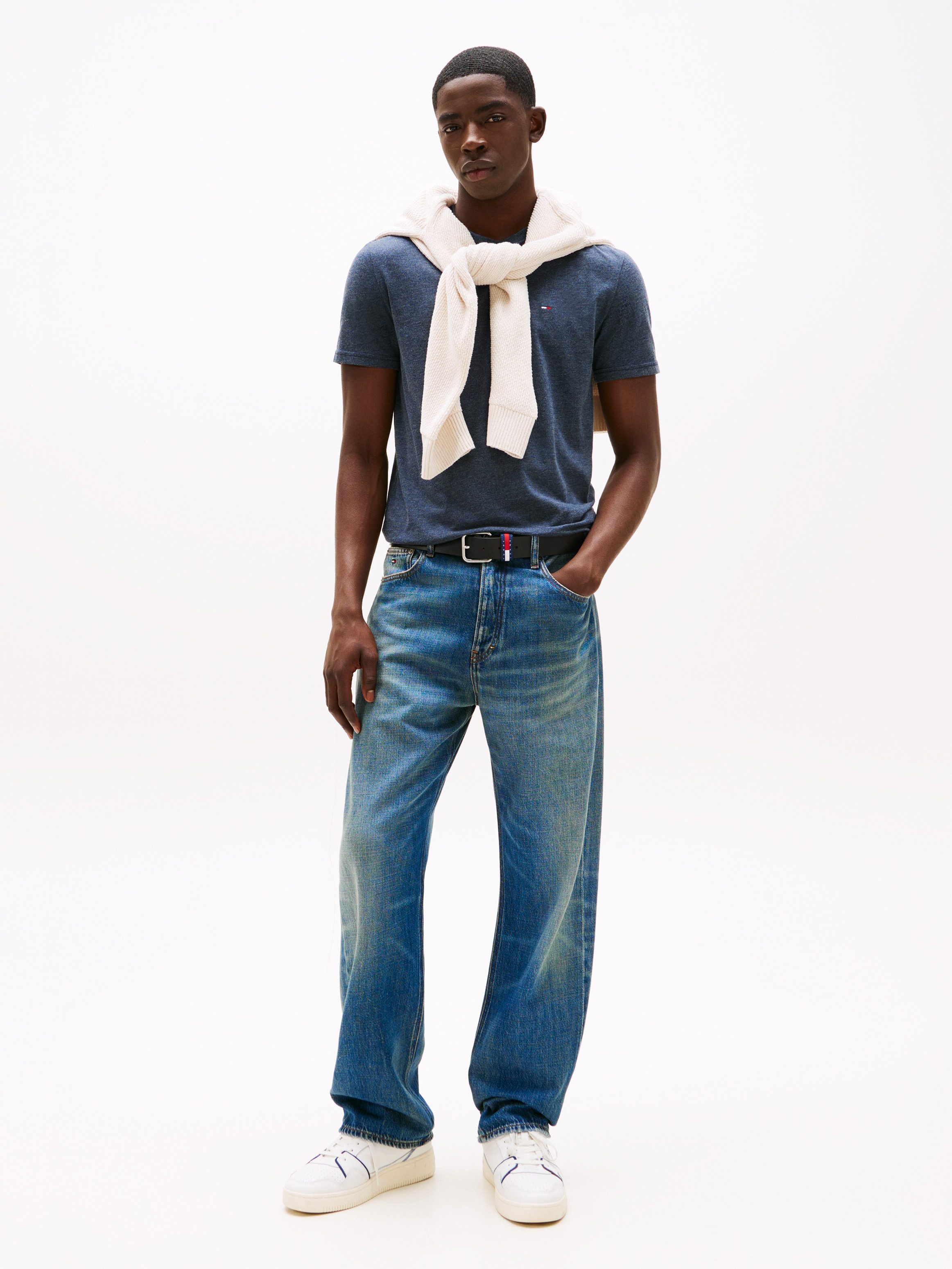 TOMMY JEANS T-shirt TJM XSLIM JASPE HTR TEE EXT