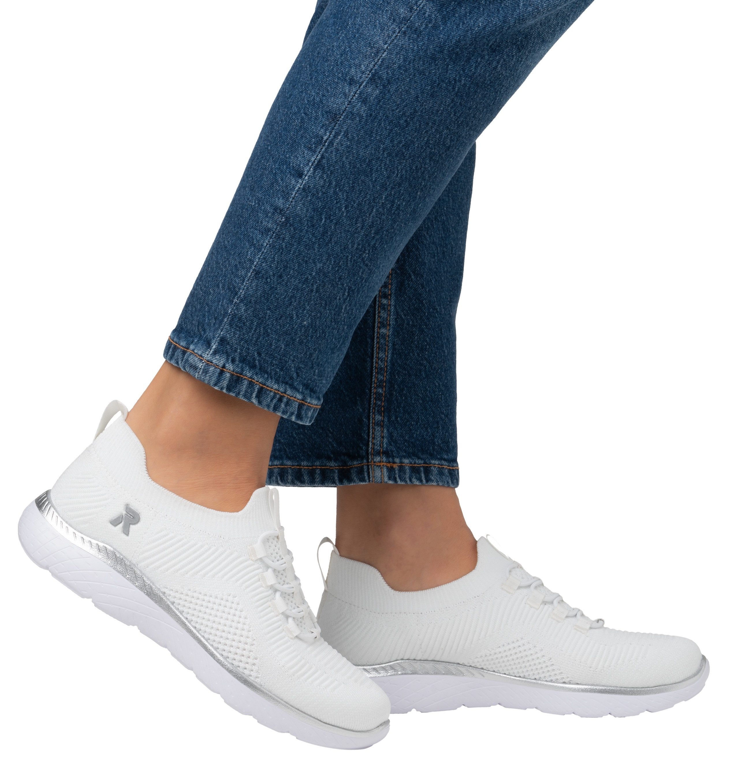 RIEKER Sport Slip-on sneakers , slipper, vrijetijdsschoen, instapschoen met elastische instap