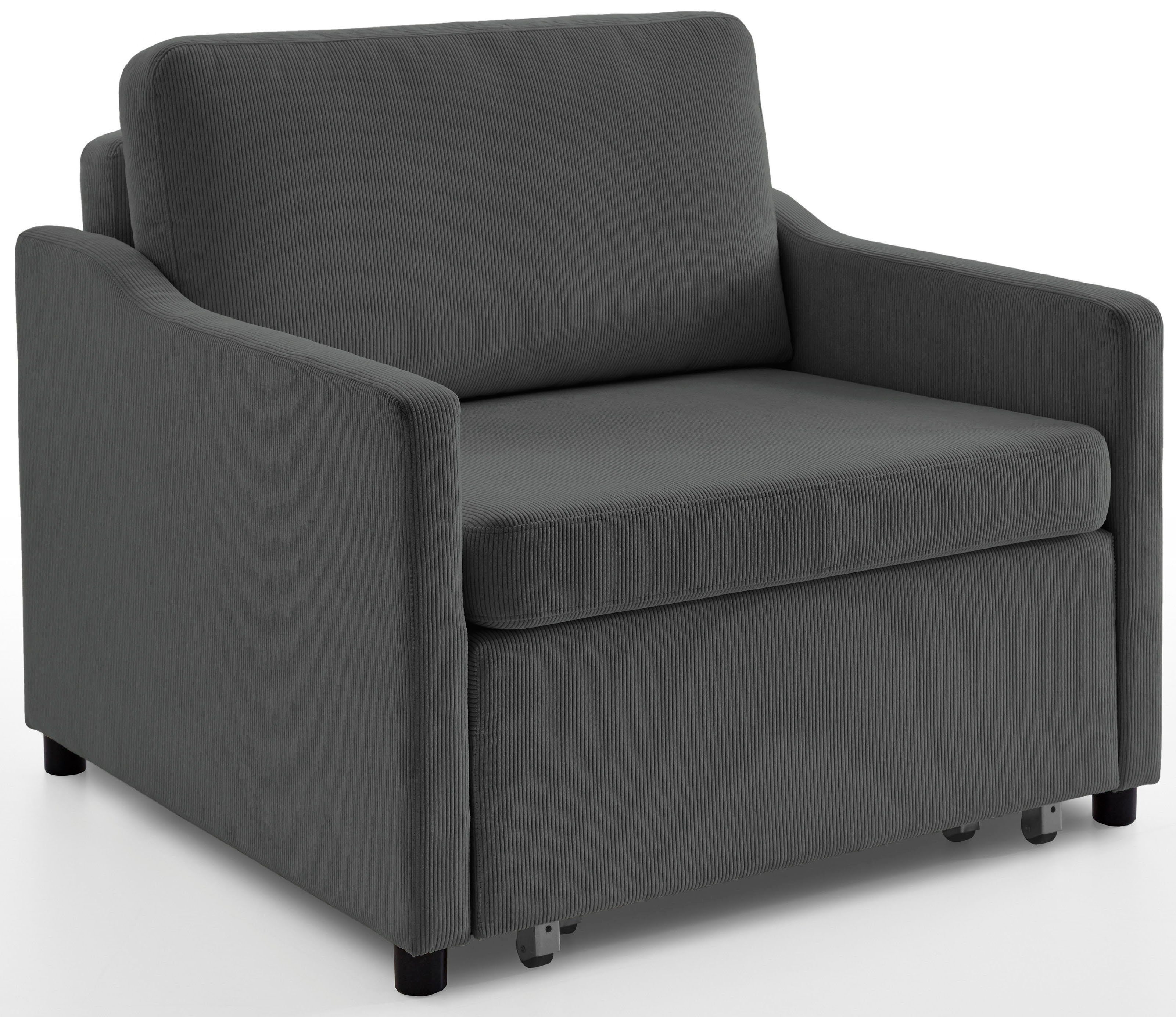 ATLANTIC home collection XXL-fauteuil Anella met cordbekleding, met slaapfunctie, vrij plaatsbaar