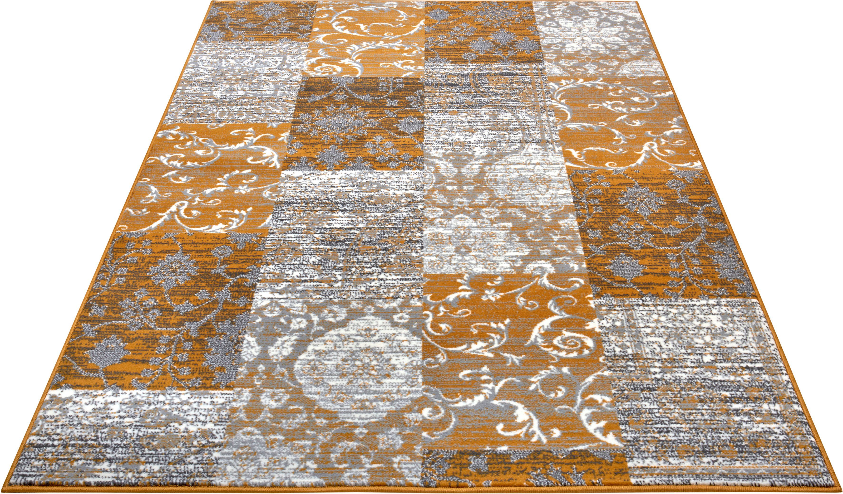 Patchwork vloerkleed Bloques - okergeel 235x320 cm
