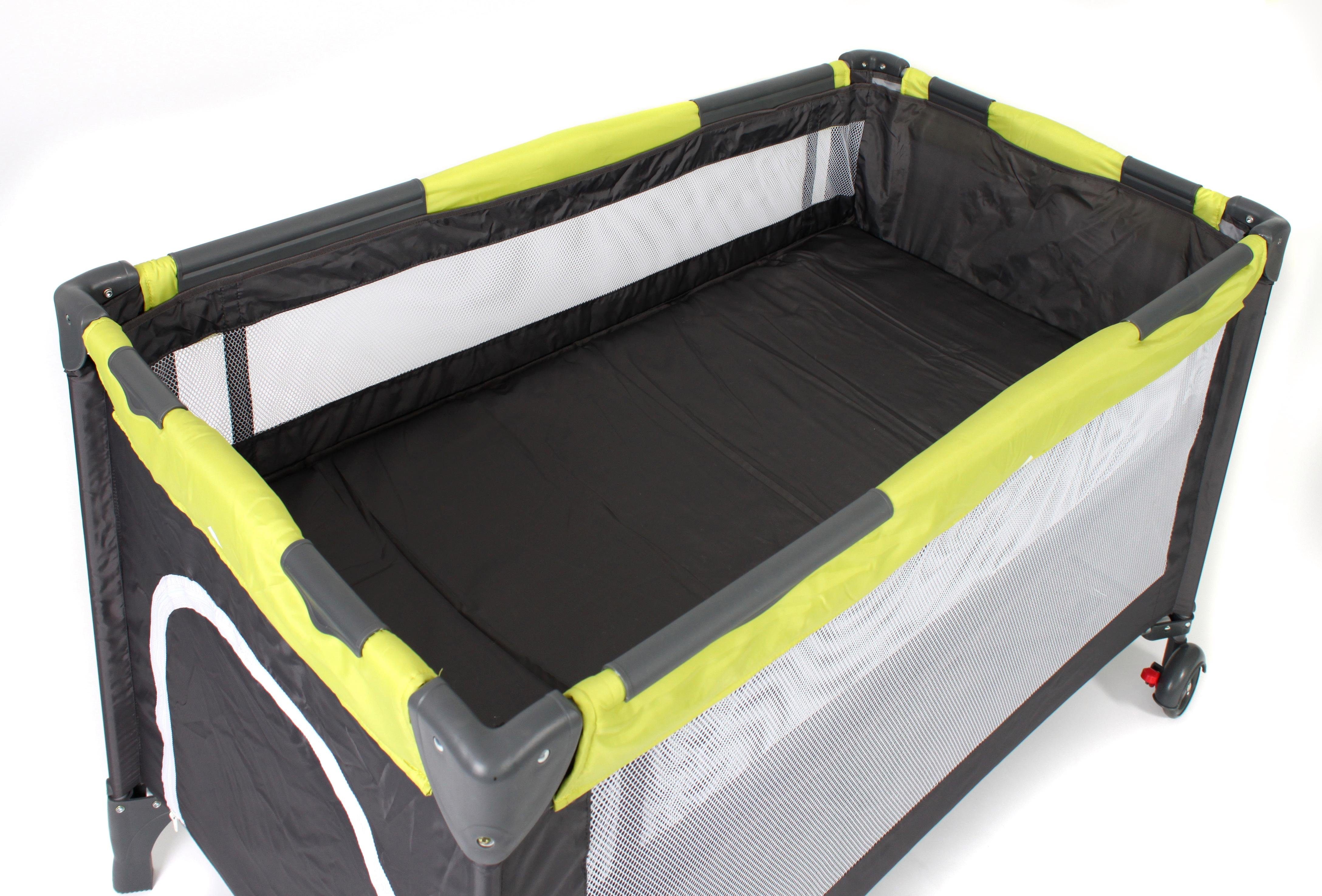 CHIC4BABY Baby-campingbed Luxus, Lemongreen
