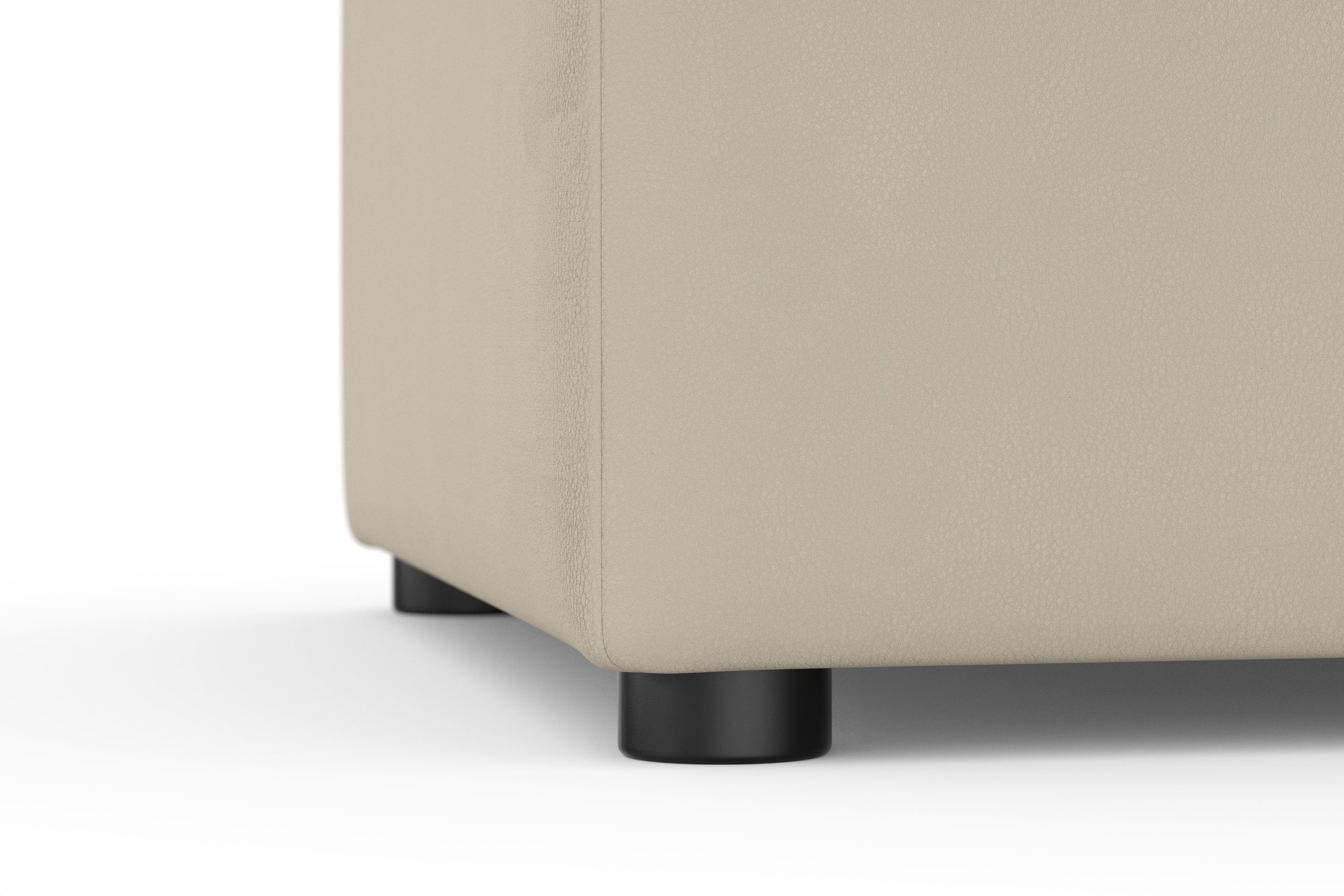 DOMO collection Hocker Topmatras met golfvering, op kunststof glijders