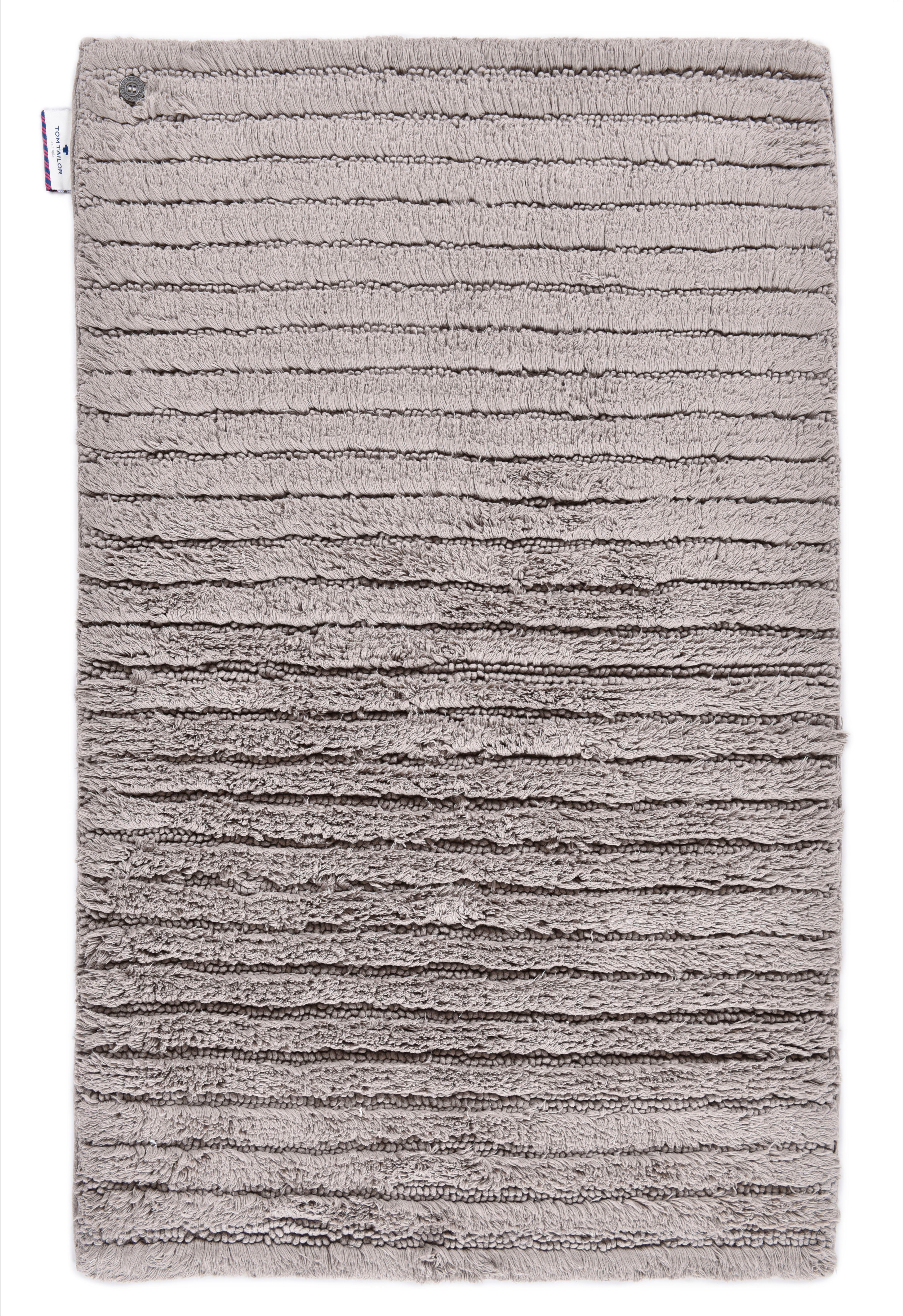 Badmat Cotton Stripes, TOM TAILOR, hoogte 20 mm, geschikt voor vloerverwarming