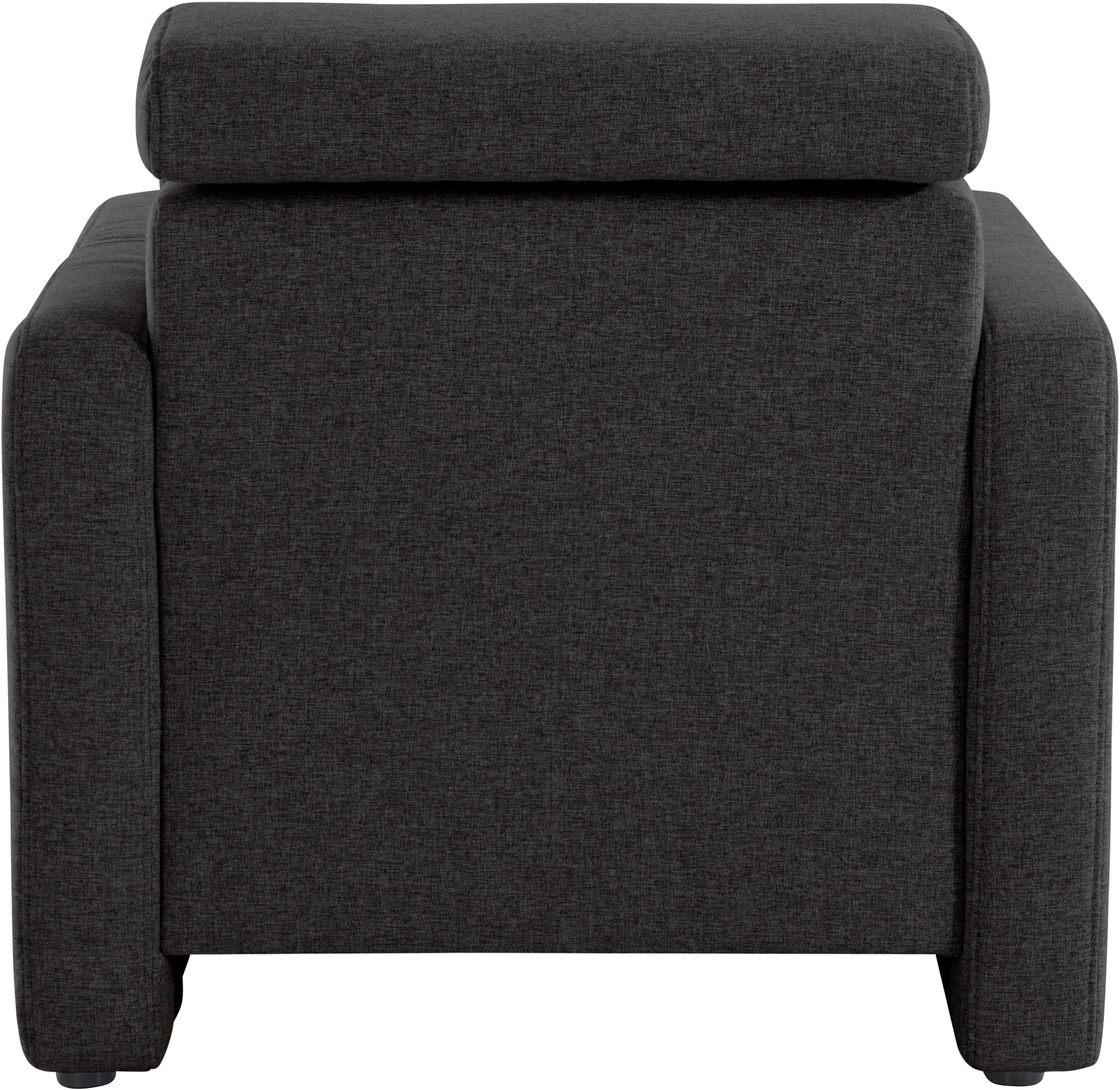 sit&more Fauteuil Bologna met binnenvering, met verstelbare hoofdsteun