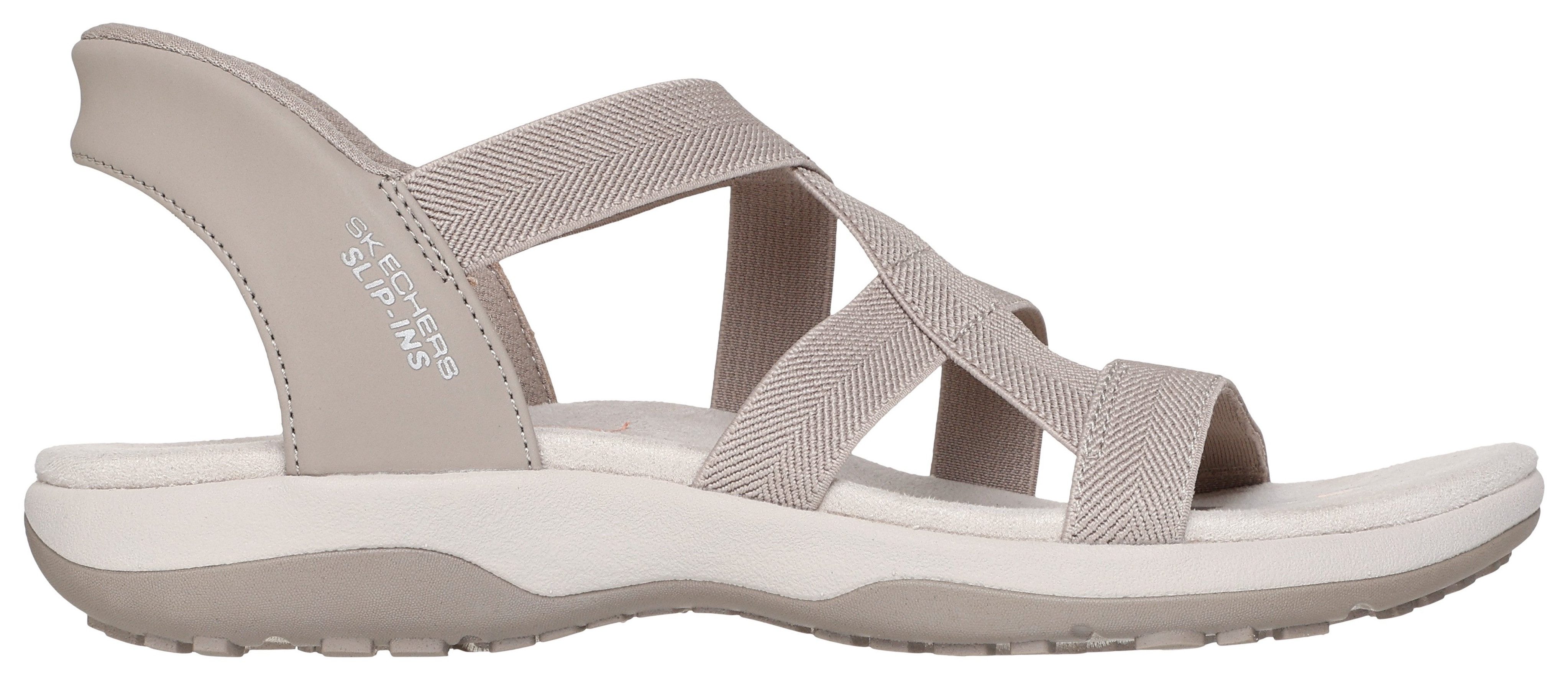 Skechers Sandalen REGGAE SLIM-STRETCH FLEX , flats, trekking sandaal met slip-ins functie