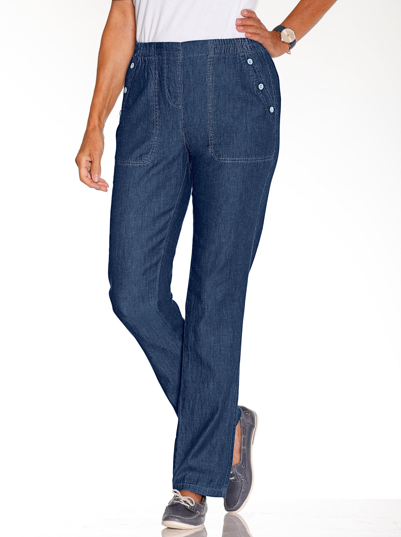 Classic Basics Comfortabele jeans dames skinny jeans maat 19 blauw
