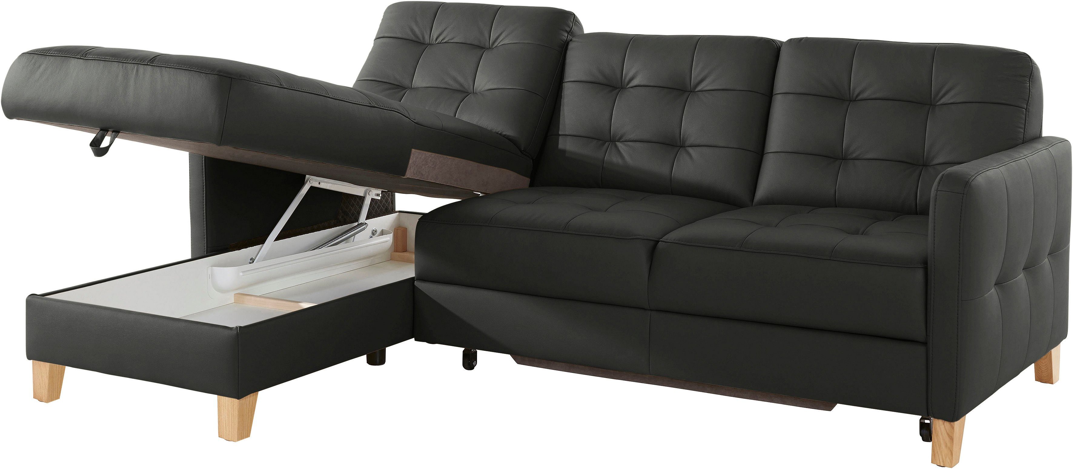 exxpo - sofa fashion Hoekbank Elio, compact en comfortabel, handig en tijdloos design, L-vorm