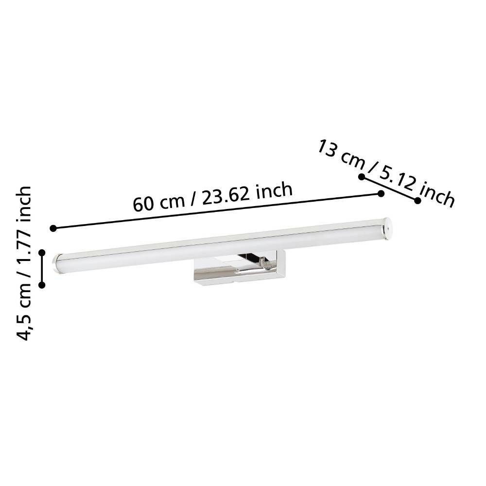 EGLO Wandlamp VADUMI spiegel lamp, badkamer lamp, LED, chroom, wit, IP44