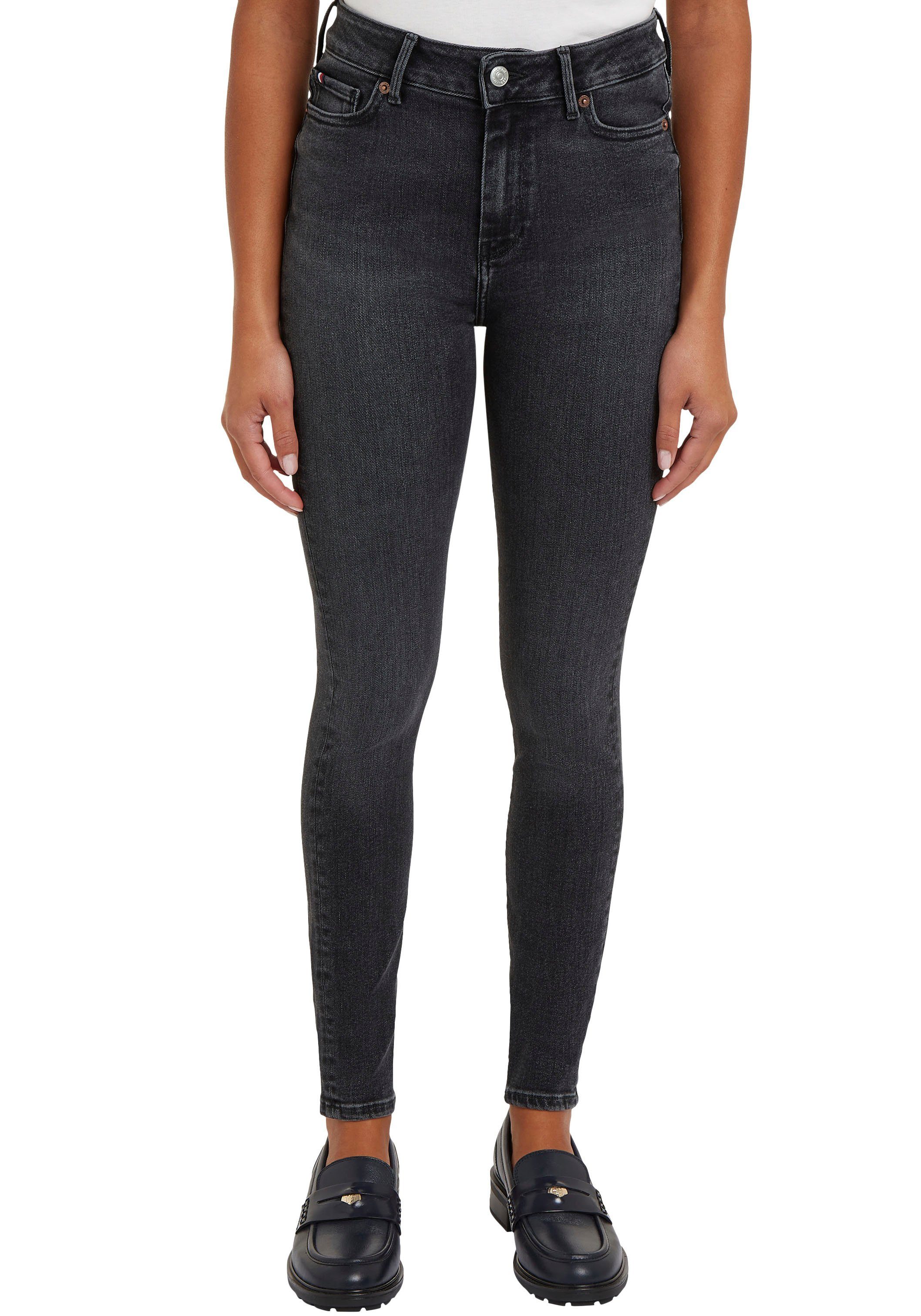 Tommy Hilfiger Skinny fit jeans HARLEM U SKINNY HW CAL met logo-badge