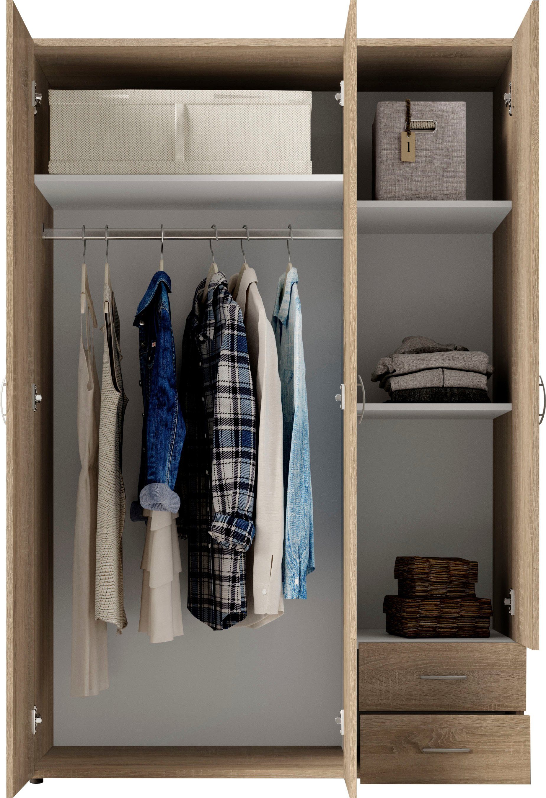Schlafkontor Draaideurkast Base kledingkast Joe garderobekast waskast bega kast slaapkamer bestseller in 3 breedtes en 2 kleuren