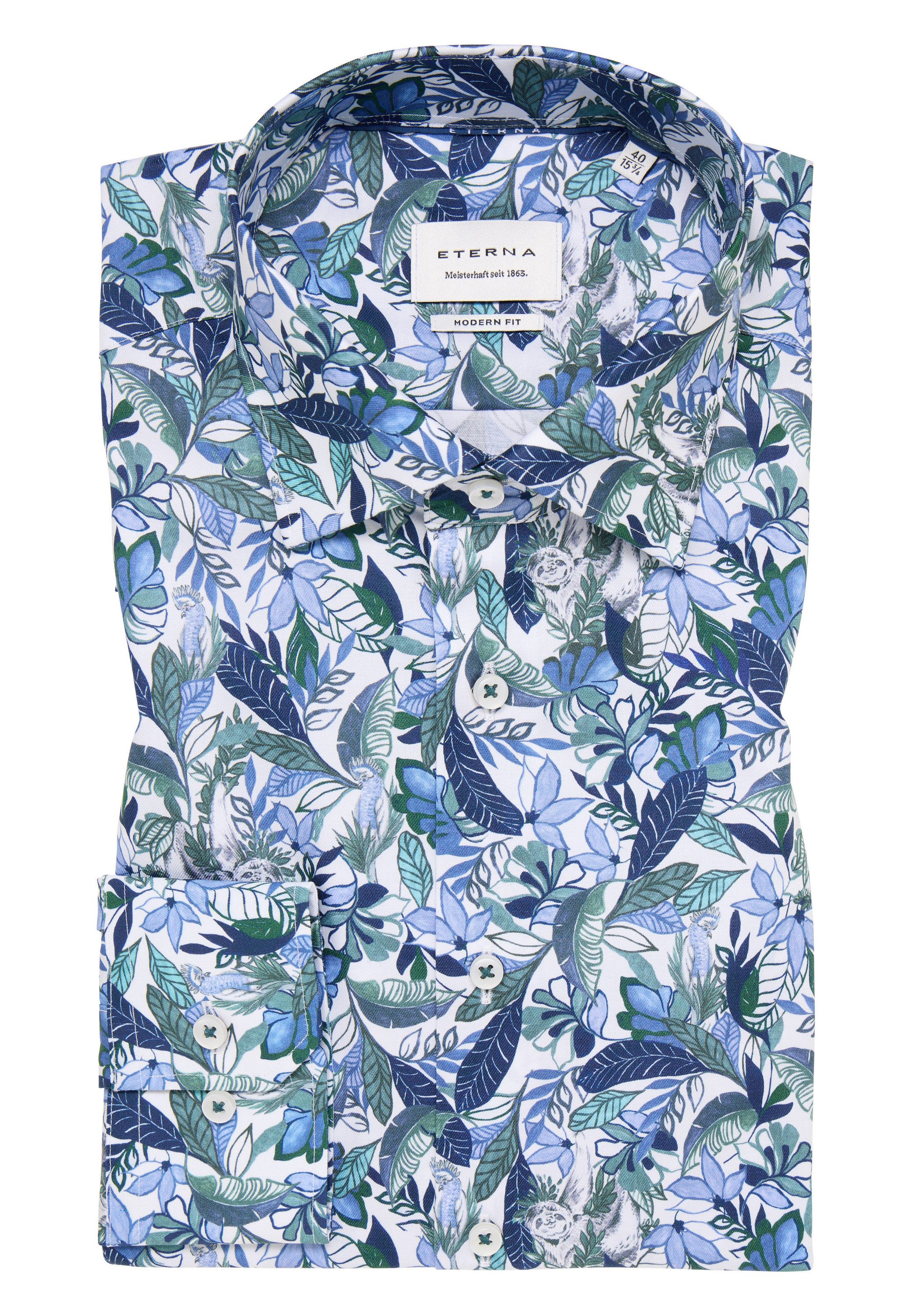 Eterna Overhemd met lange mouwen MODERN FIT NON IRON (strijkvrij)