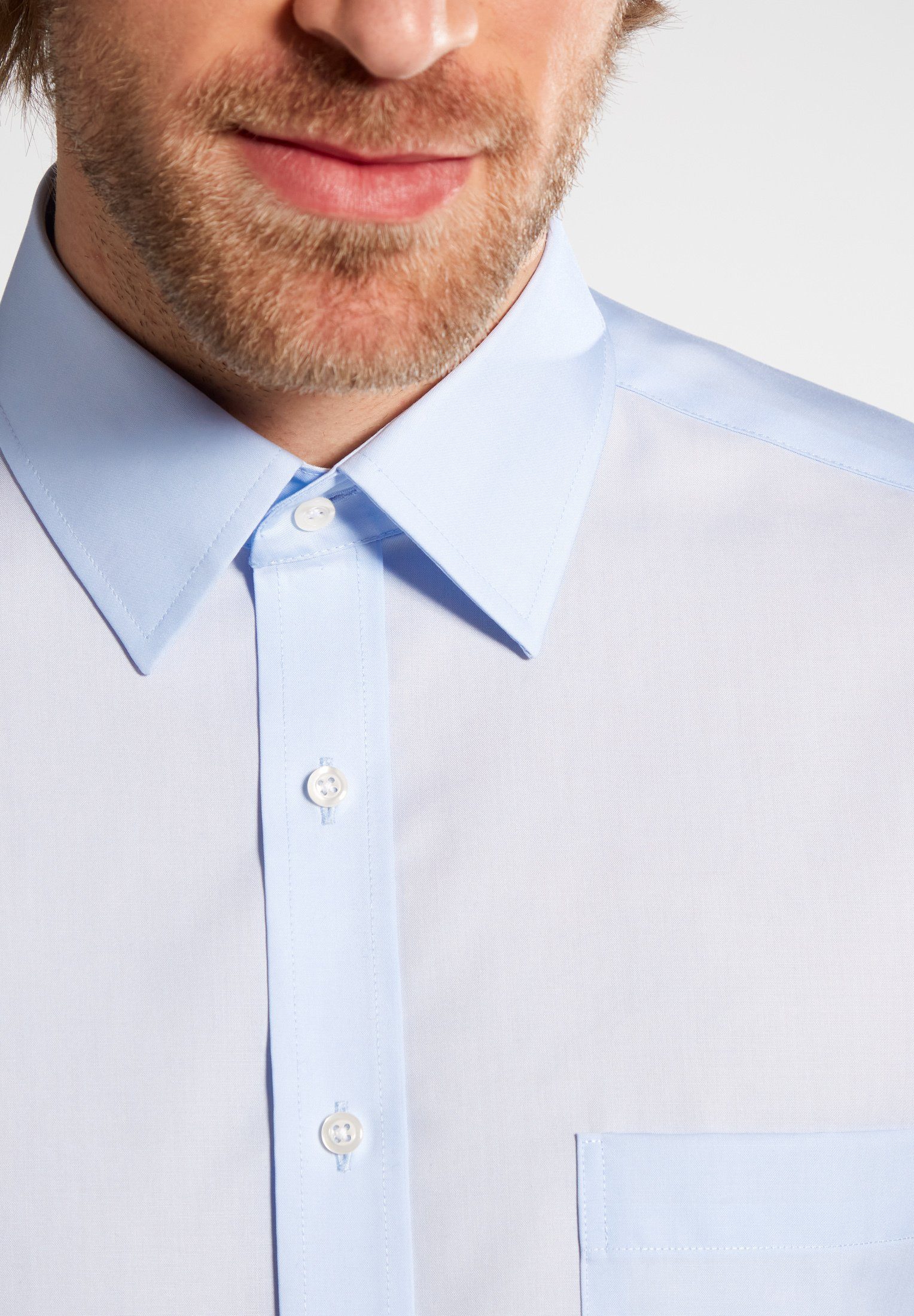 Eterna Overhemd met korte mouwen Comfort fit NON IRON (strijkvrij)