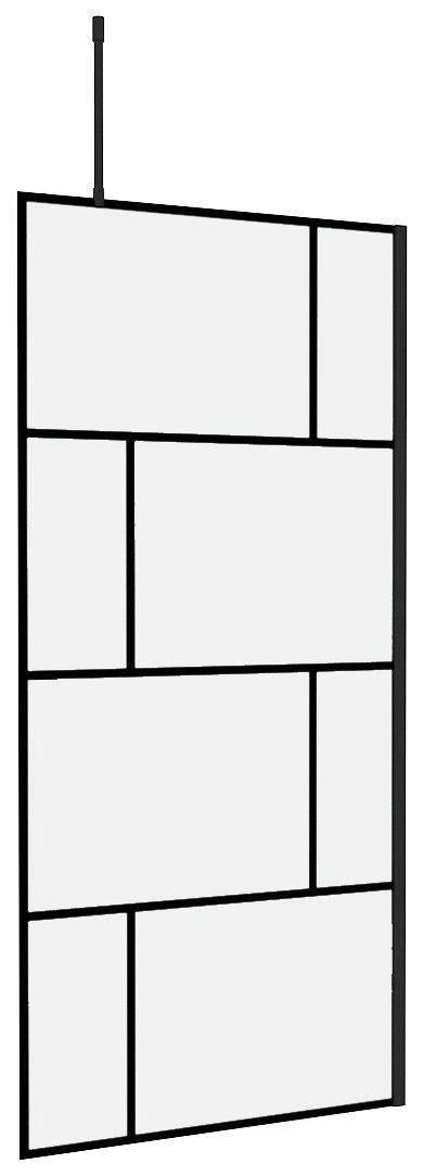 Marwell Walk-in-douche Bricks 90x 195 cm, inclusief houderstang voor plafondmontage, 140 cm (2-delig)