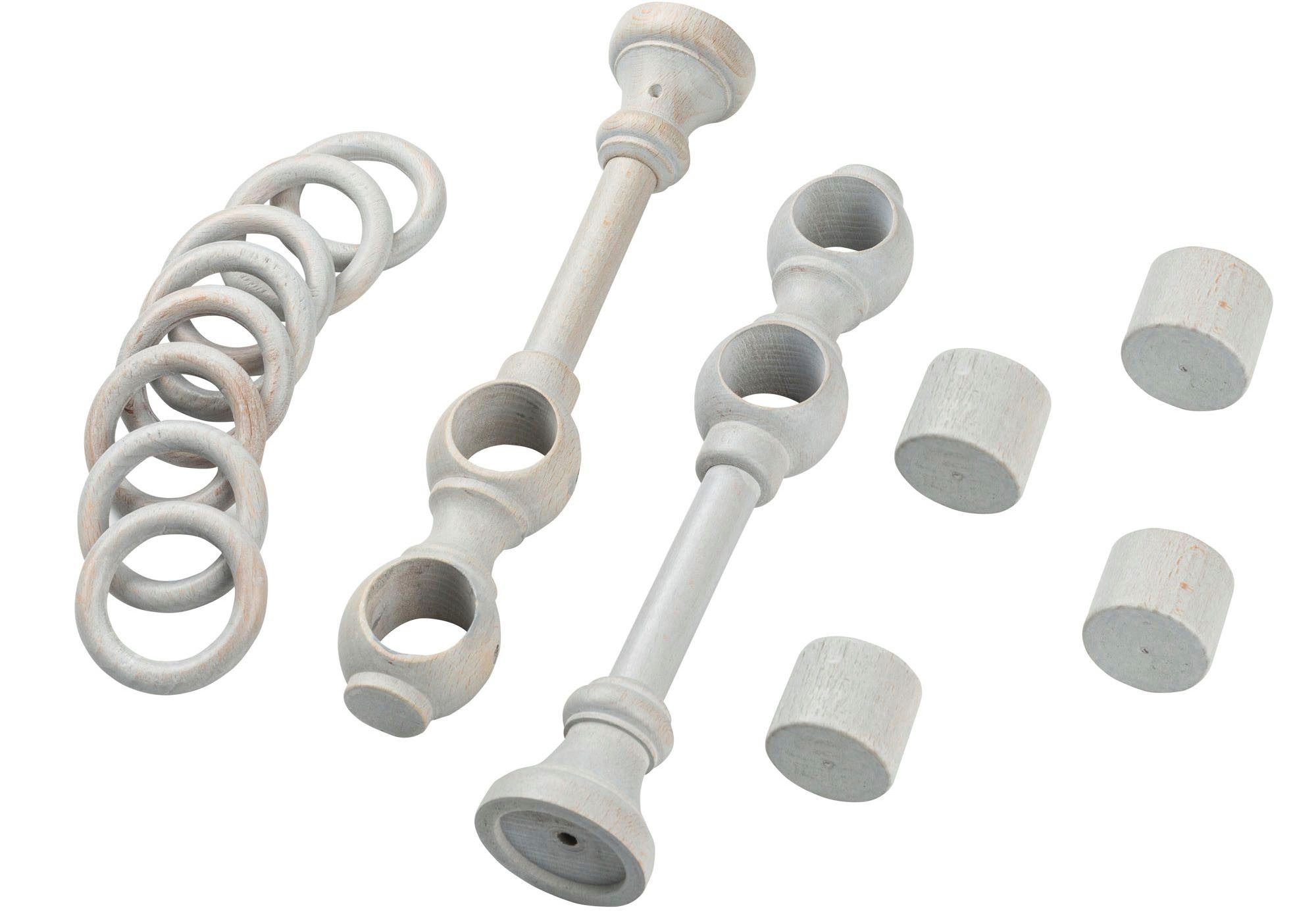 SN DECO GROUP Gordijnroede Cafiro 28 mm, hout, verschillende lengtes en kleuren, compleet set