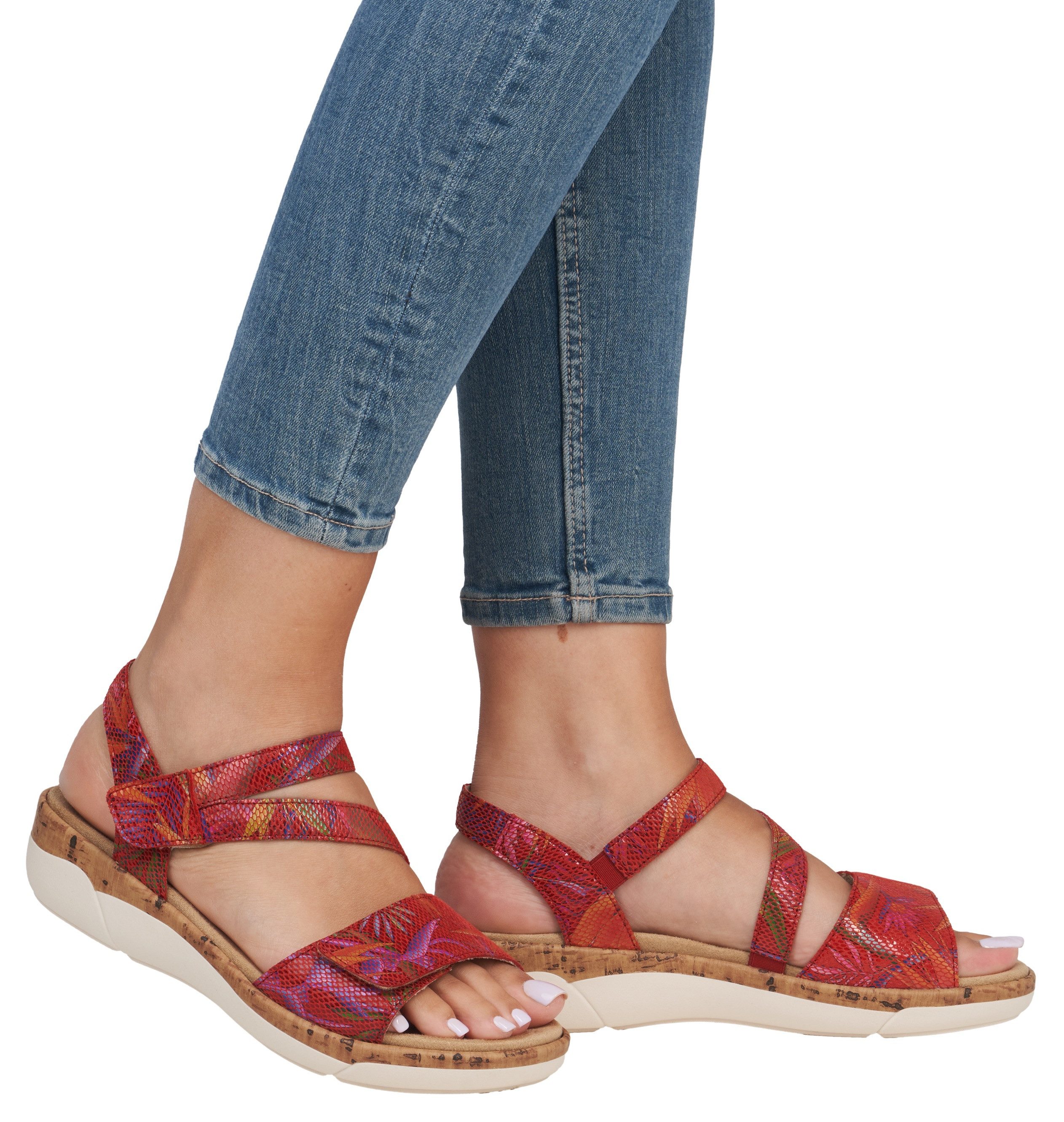 Remonte Sleehaksandaaltjes , zomer schoen, klittenbandschoen, riemchensandaal met zachte binnenzool