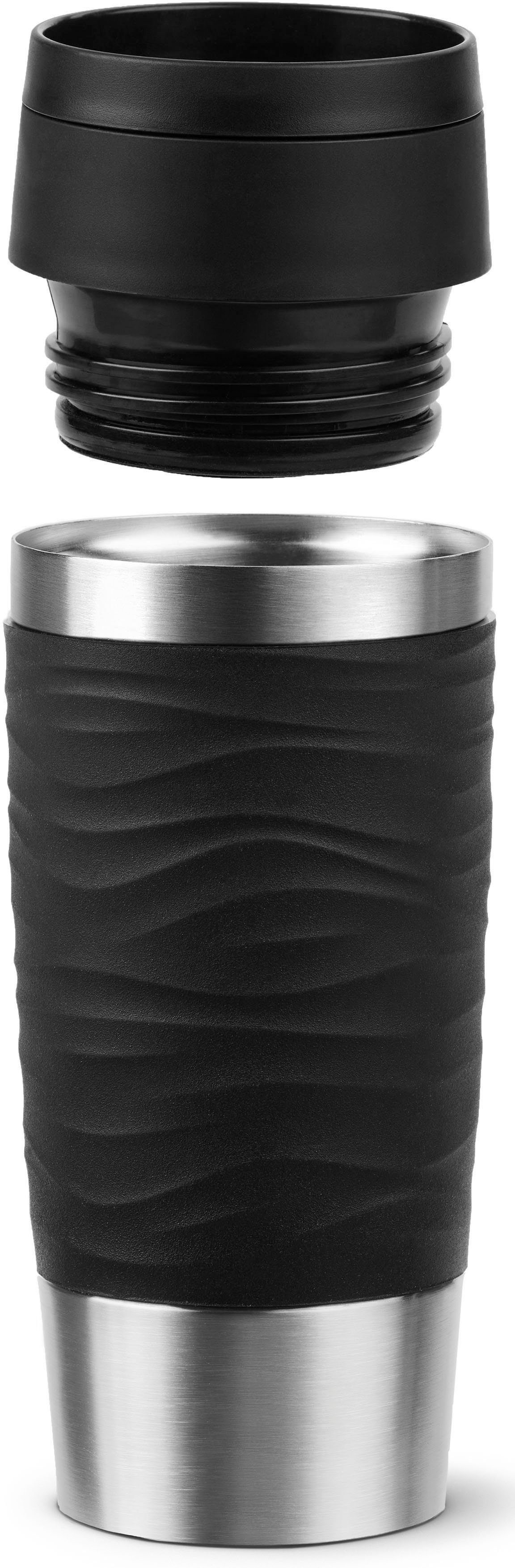 Emsa Thermosbeker Travel Mug Classic Wave 100% dicht, vaatwasserbestendig, 360° drinkopening