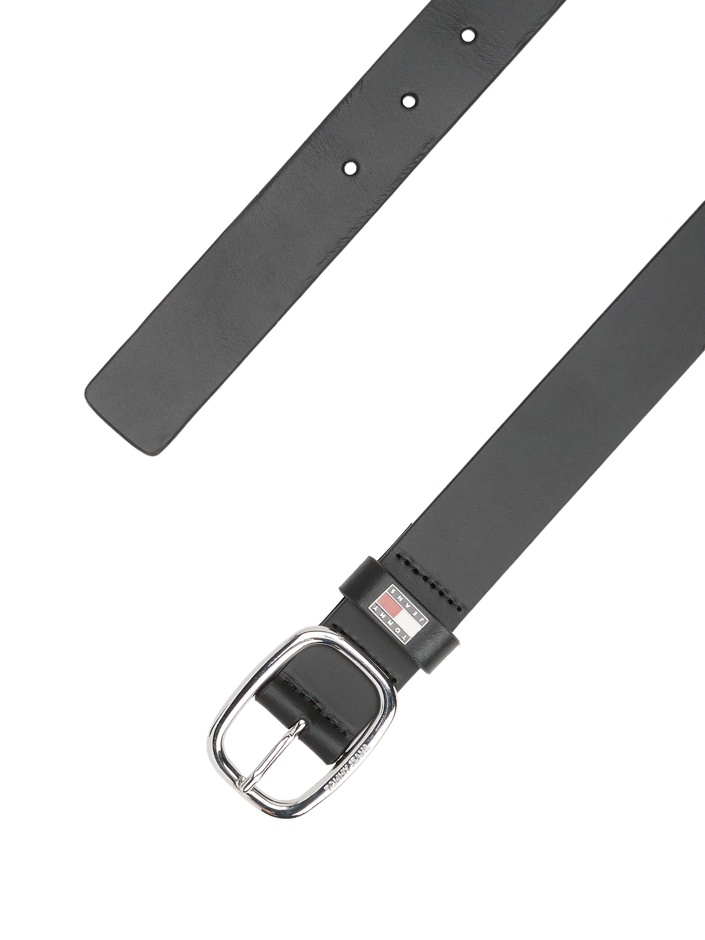 TOMMY JEANS Leren riem TJW OVAL 3.0 Ovale eenvoudig pin sluiting en logo op de sluiting