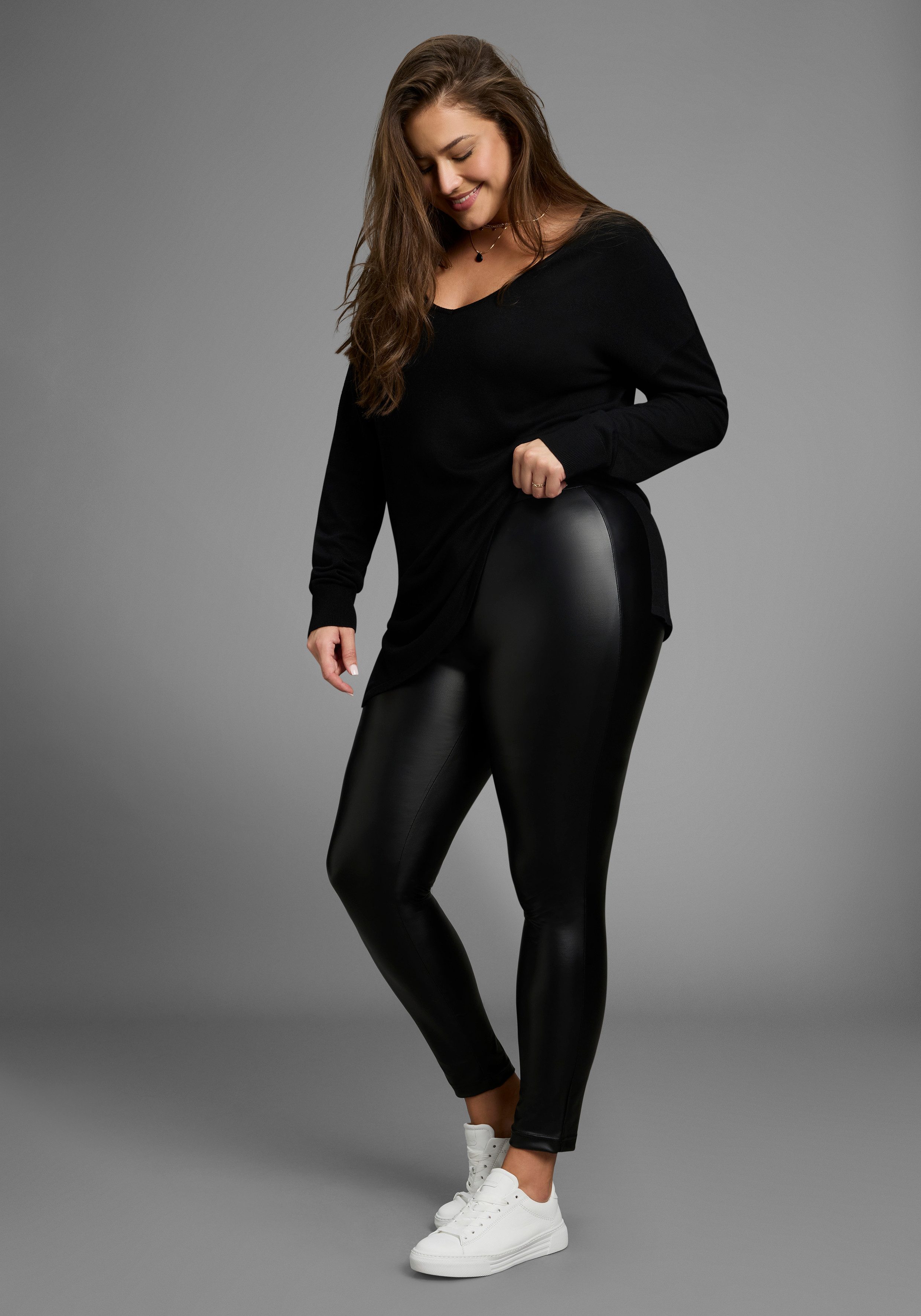 MUSTANG Imitatieleren broek