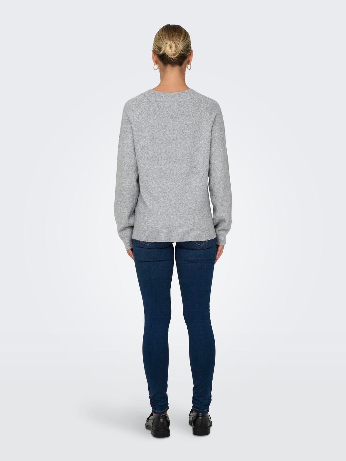 Only Trui met ronde hals ONLRICA LIFE L S PULLOVER KNT NOOS