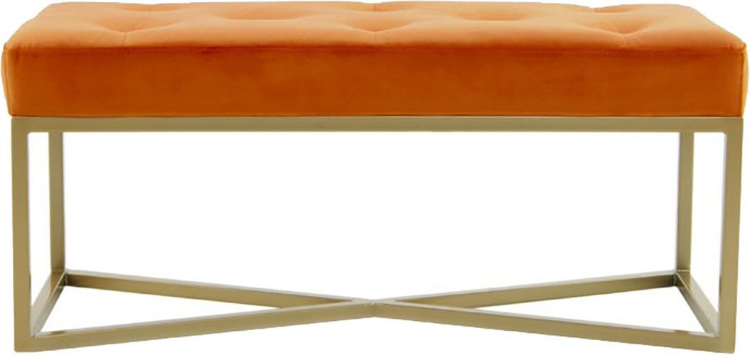 Kayoom Zitbank Diaz 125, Elegante uitstraling door goudkleurig frame, biedt meerdere zitplaatsen (1 stuk)