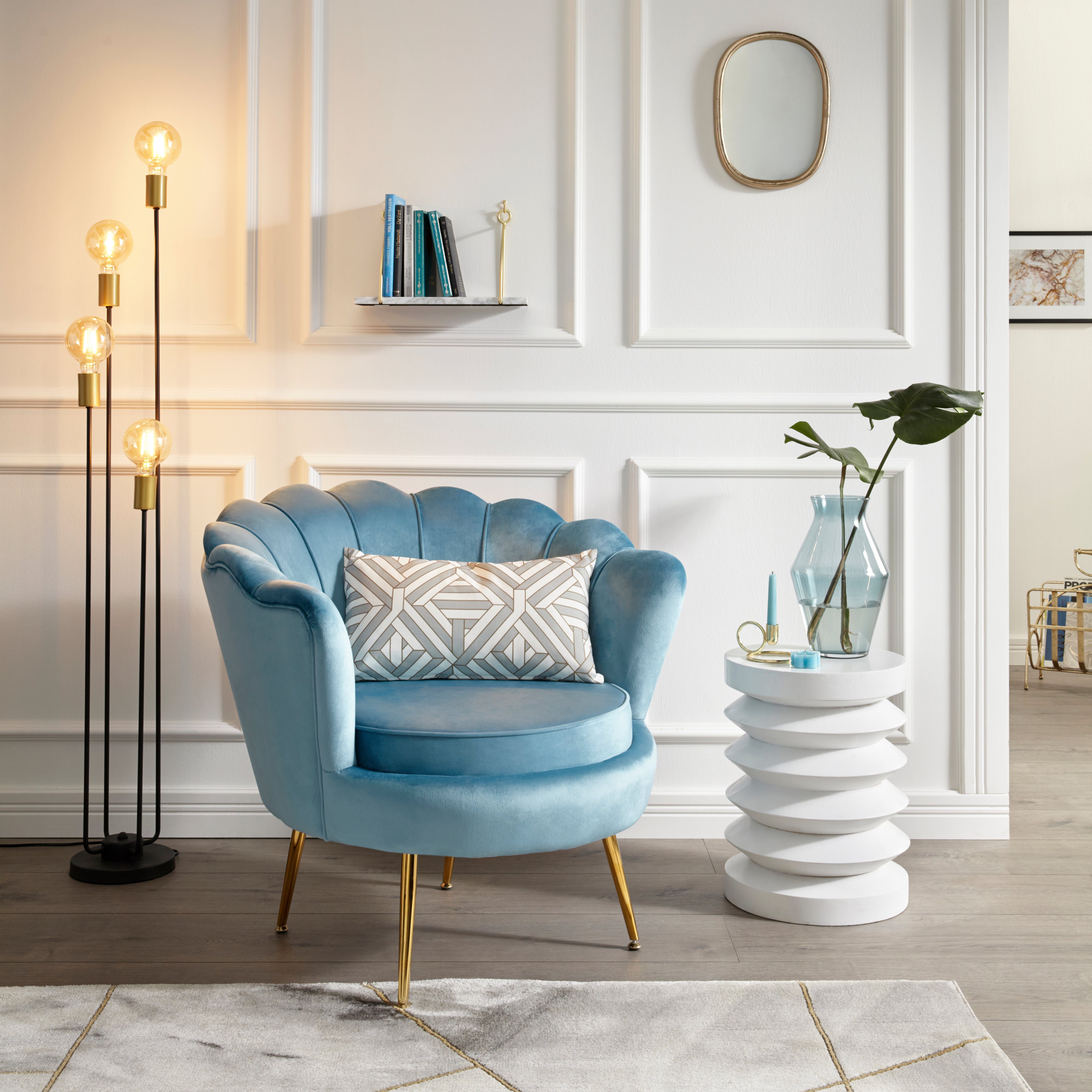 SalesFever Loungestoel Clam opvallend schelpdesign