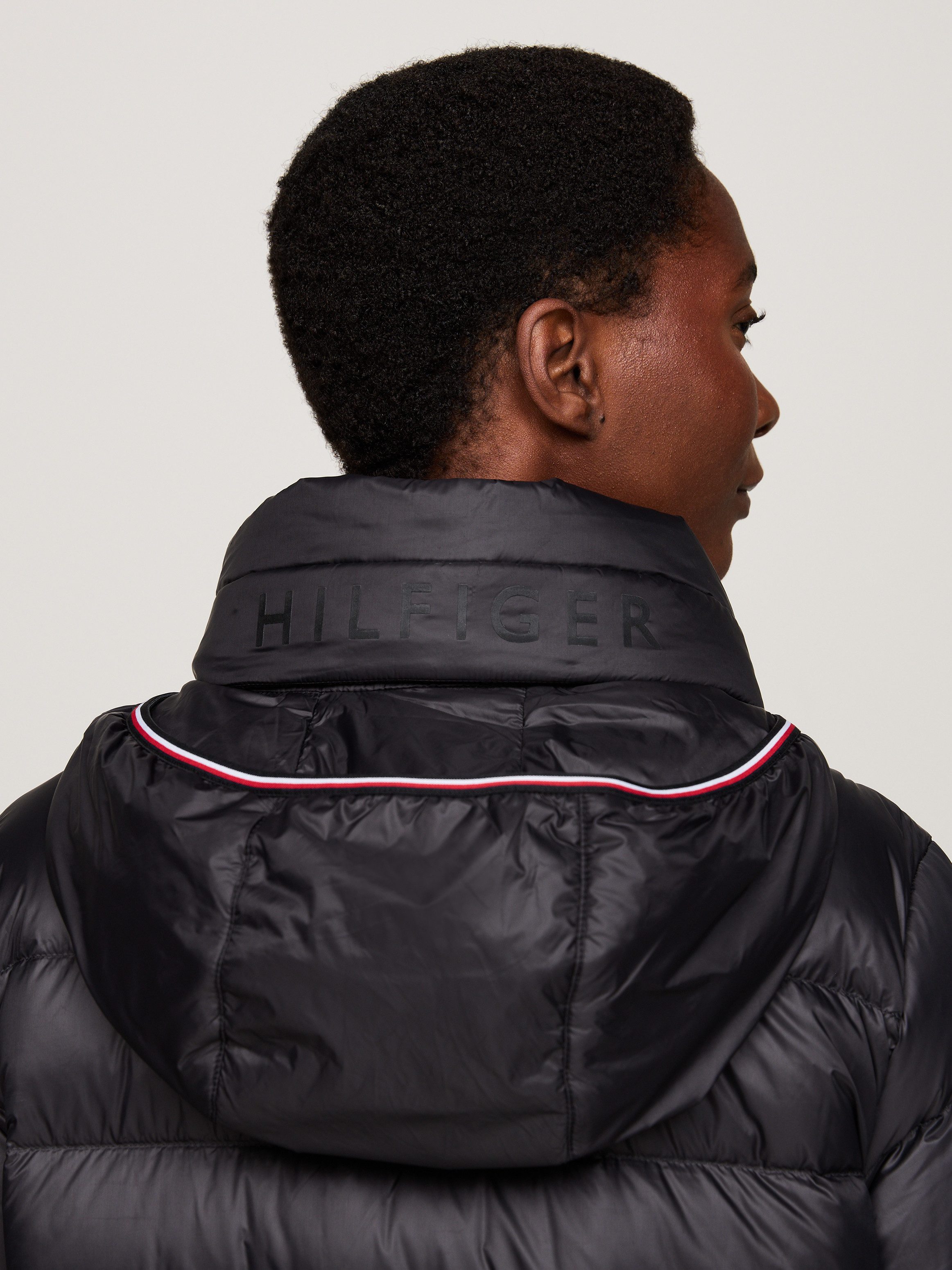 Tommy Hilfiger Lange jas met gestempeld logo