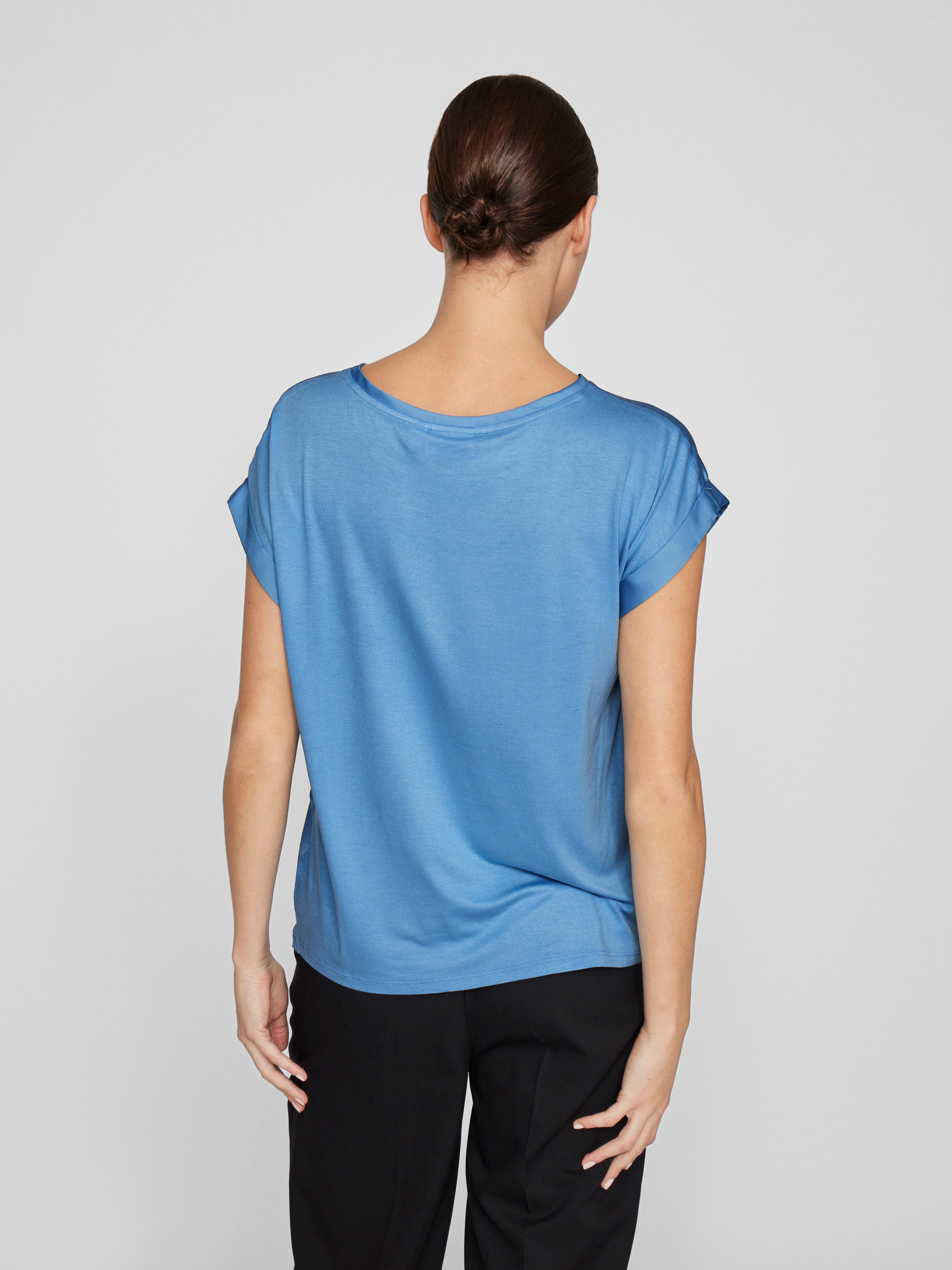 Vila Shirt met korte mouwen VIELLETTE S/S SATIN TOP - NOOS