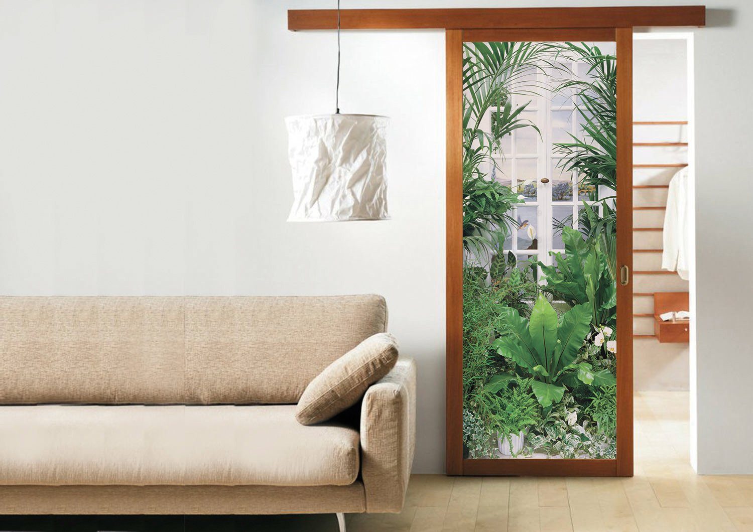 Papermoon Fotobehang Flower Window - deurbehang (2-delig)