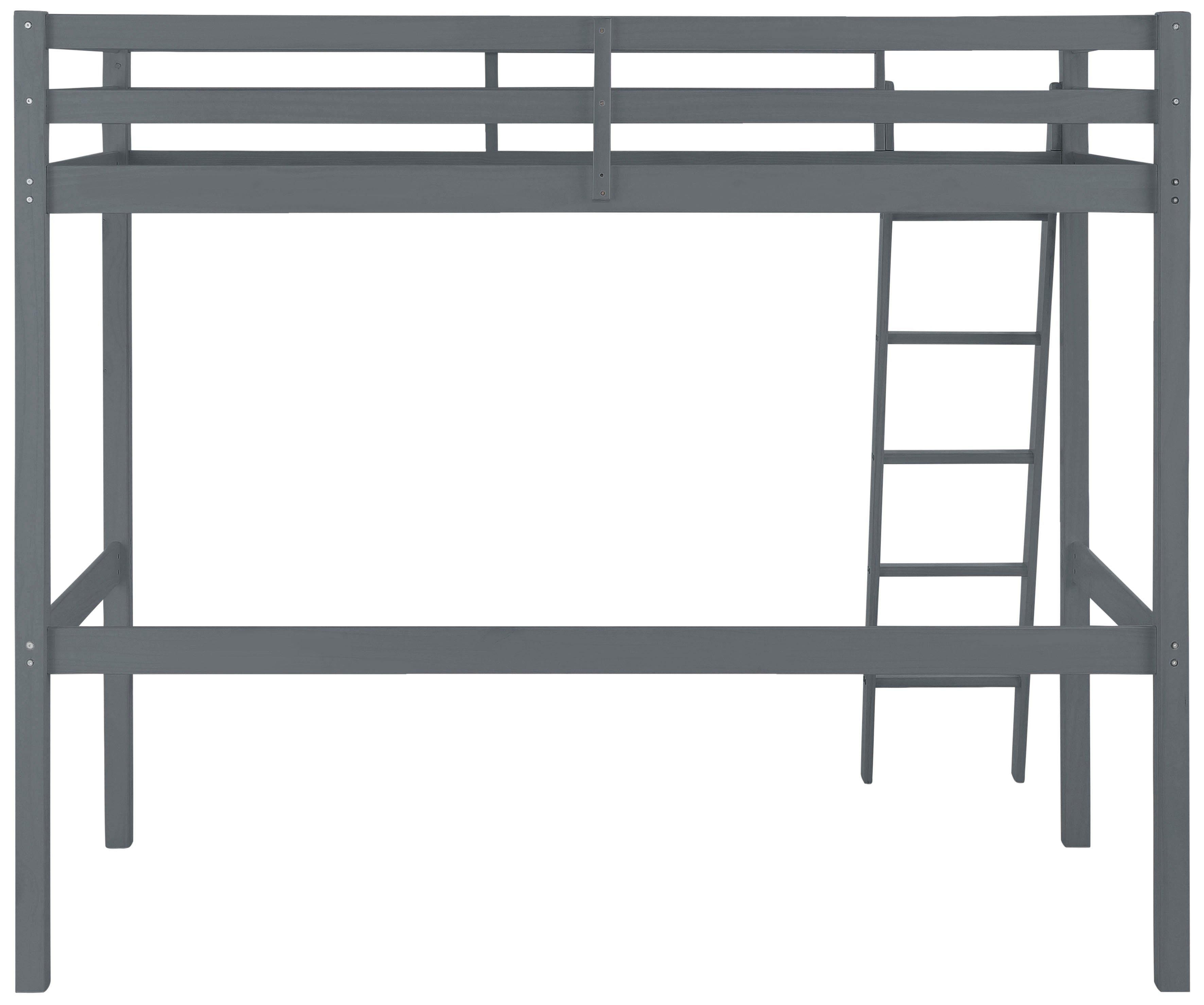 Lüttenhütt Kinderledikant Alpi Grenenhout, inclusief ladder en lattenbodem, ligoppervlak 90x200 cm