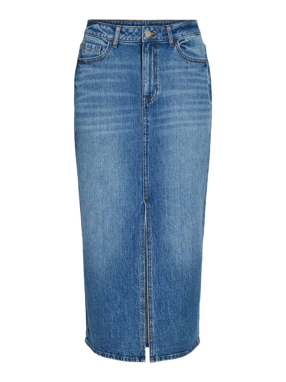 Vila Jeans rok VIJAF HW MIDI DENIM SKIRT-NOOS