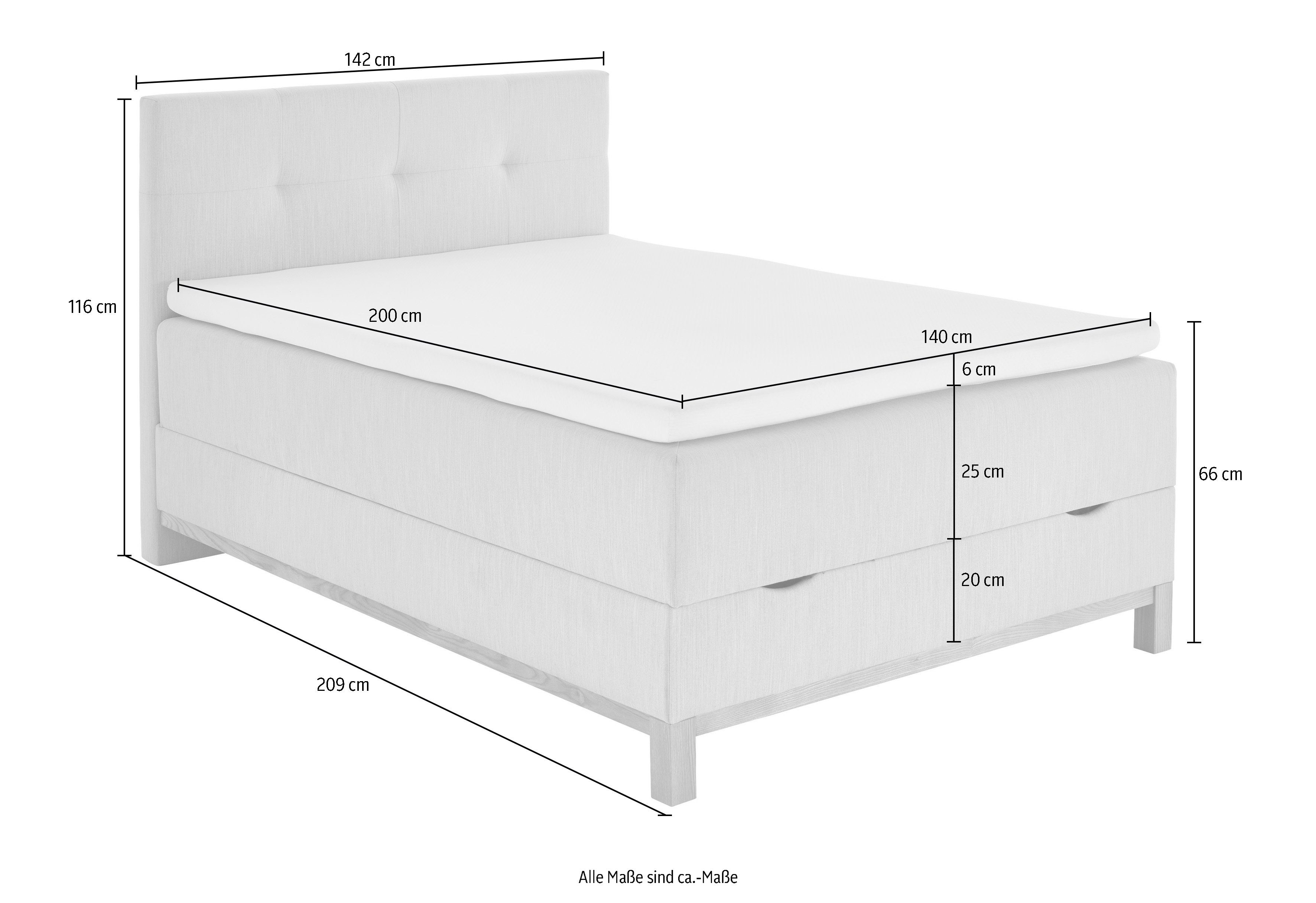 meise.möbel Boxspring Catania met bedkist en topmatras