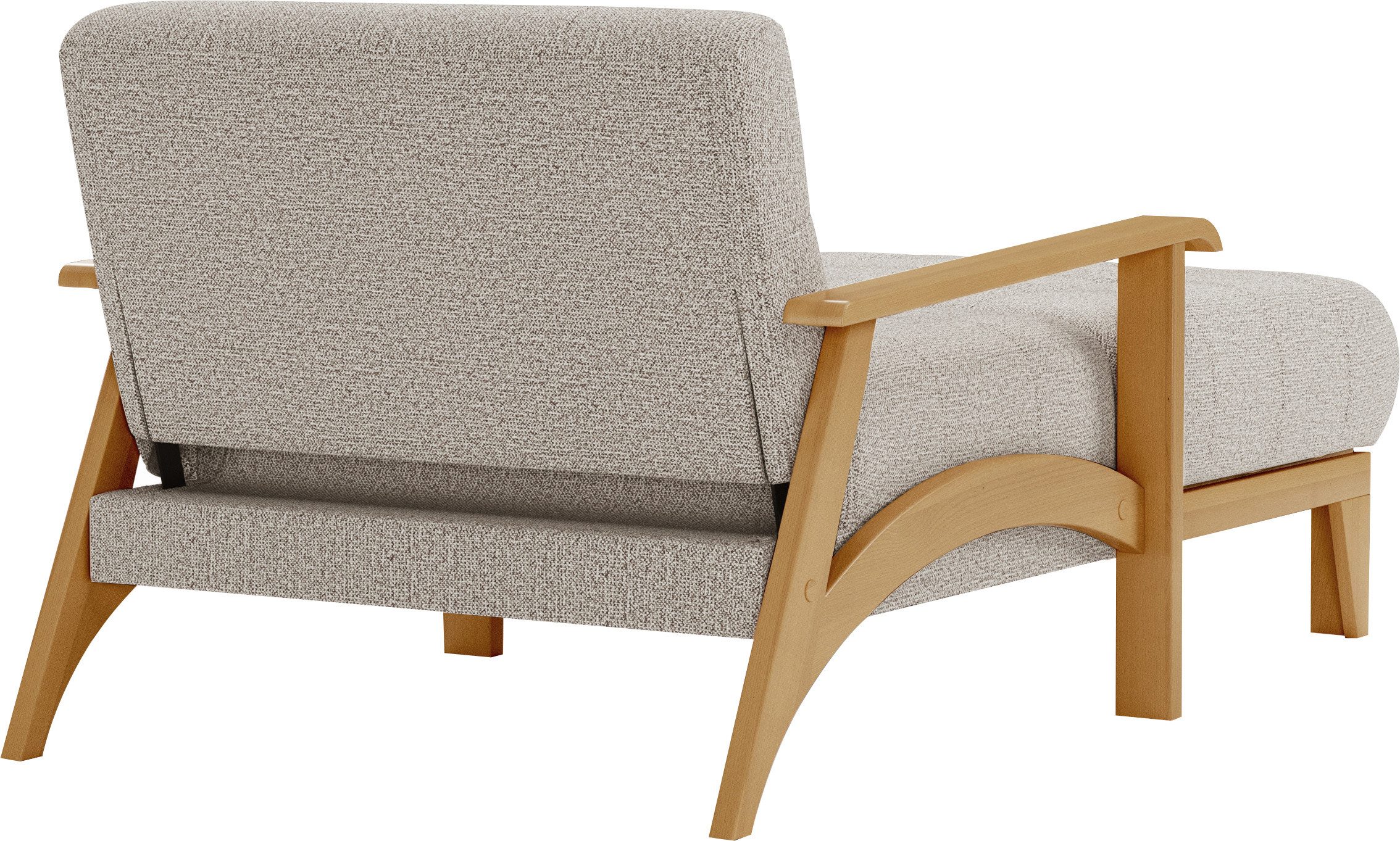 sit&more Récamier Billund Armleuningen van eikenkleurig beukenhout, verschillende bekledingen en kleuren