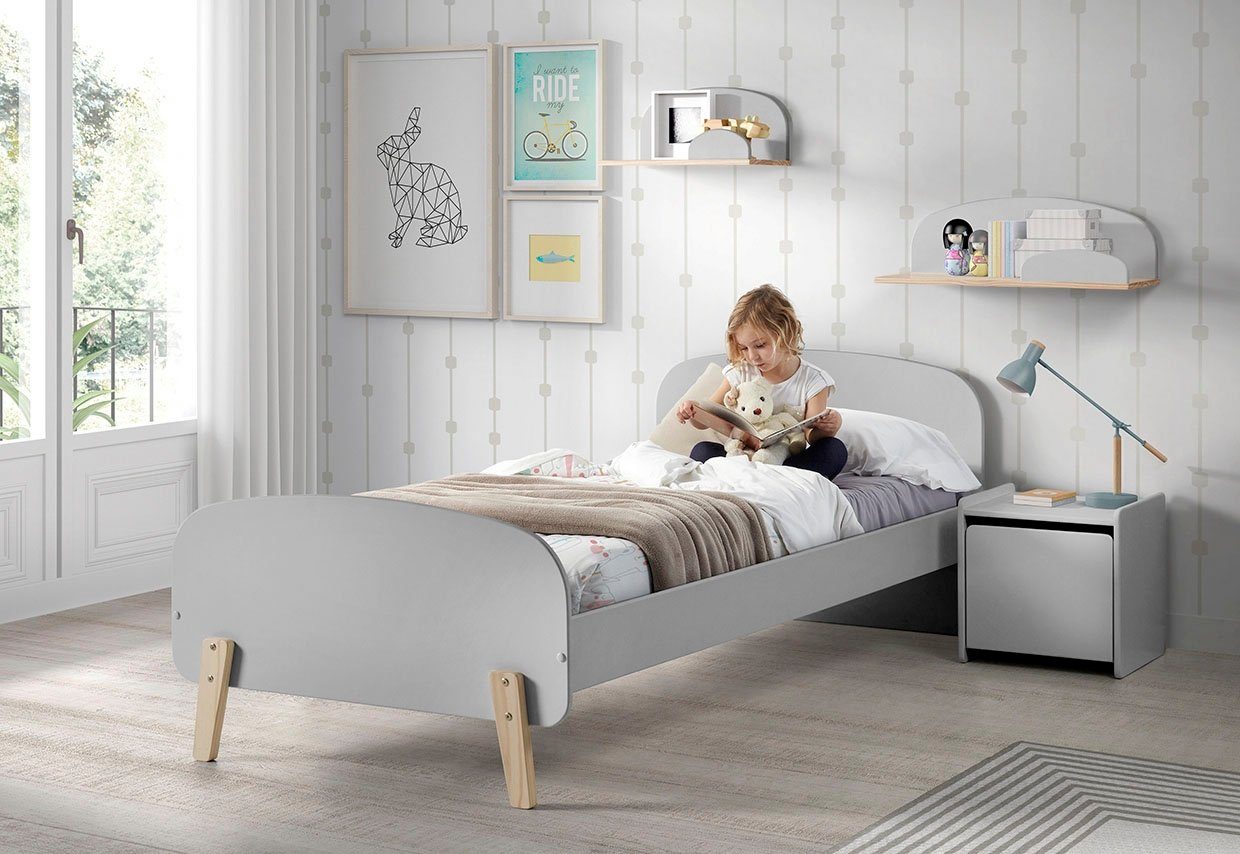 Vipack Kinderrek Kiddy Wandplank gemaakt van grenen, MDF onderdelen, naar keuze 45 of 65 cm breed