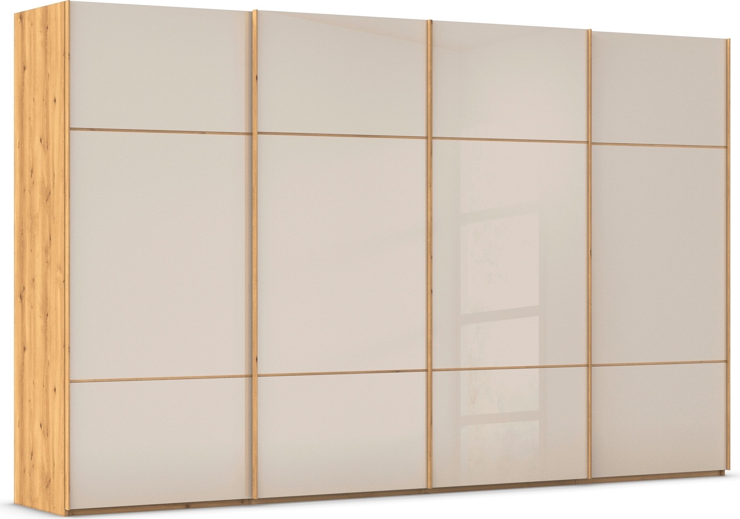 rauch Schuifdeurkast Kledingkast kast garderobe slaapkamerkast SCALE-TRIO edel drievoudig front met 2 sierlijsten glasfront made in germany