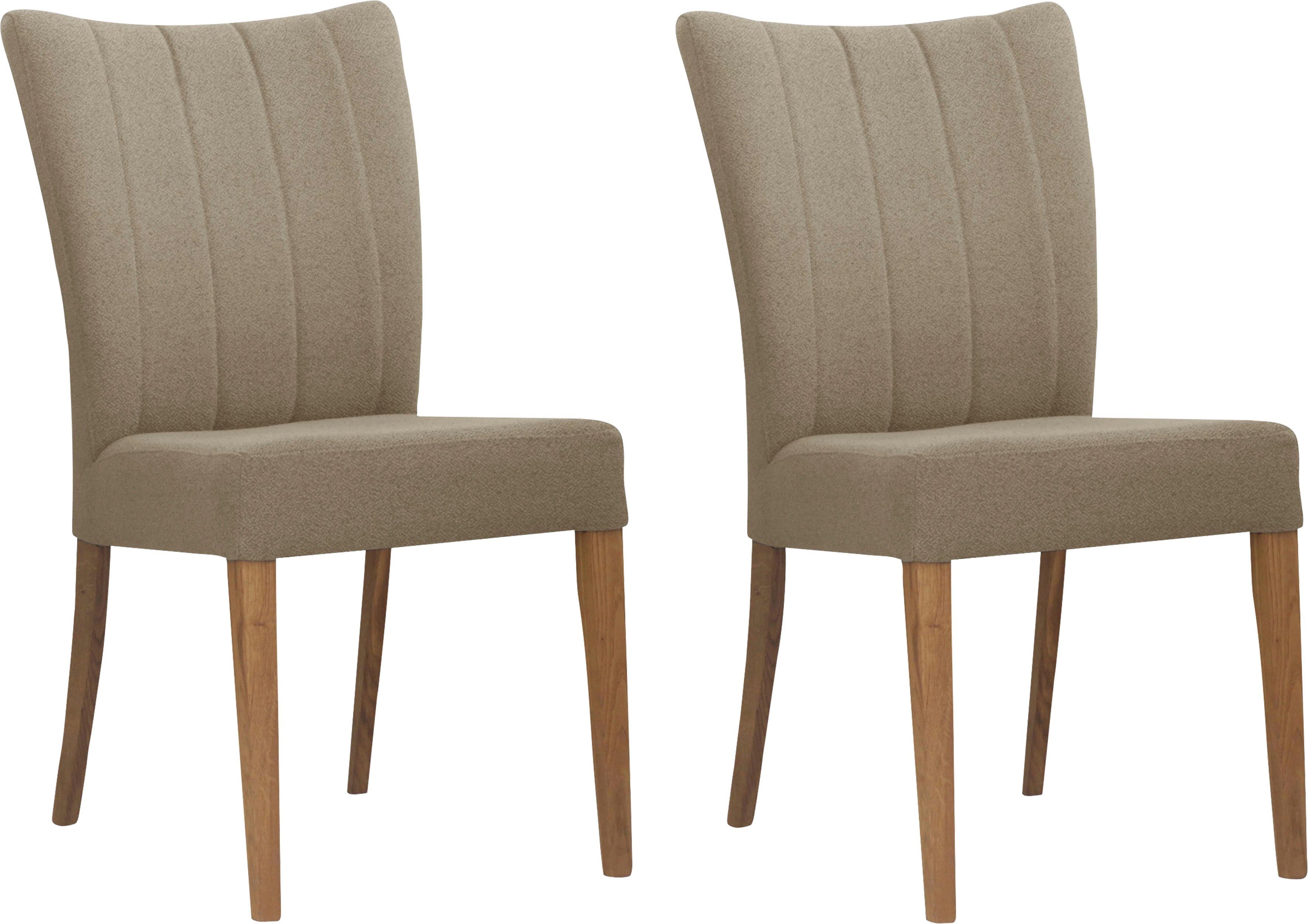 Home affaire Stoel met 4 poten Dia Frame massief eiken geolied (set, 2 stuks)