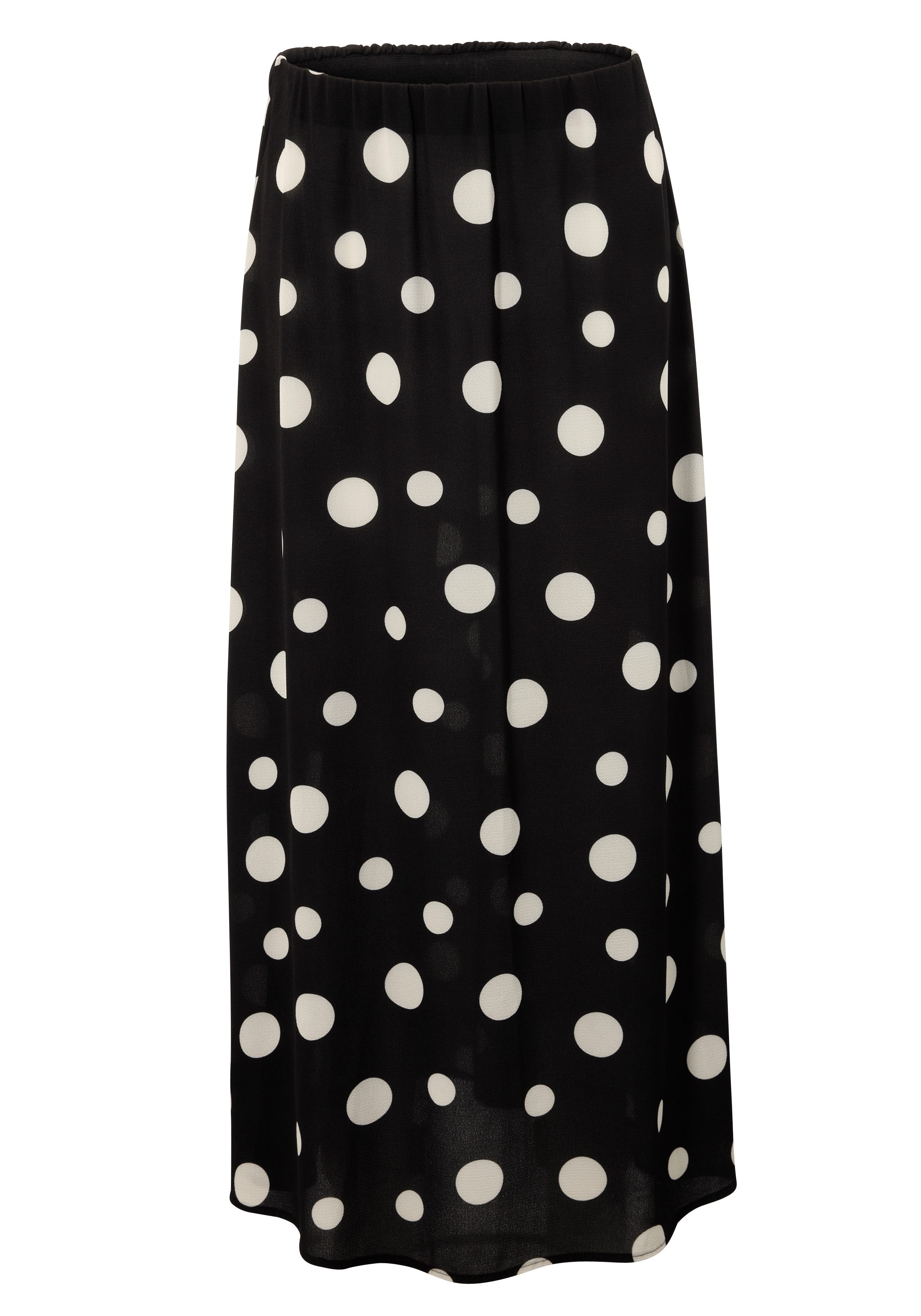 Aniston SELECTED Maxirok met grote stippenprint en elastische rubberband - nieuwe collectie