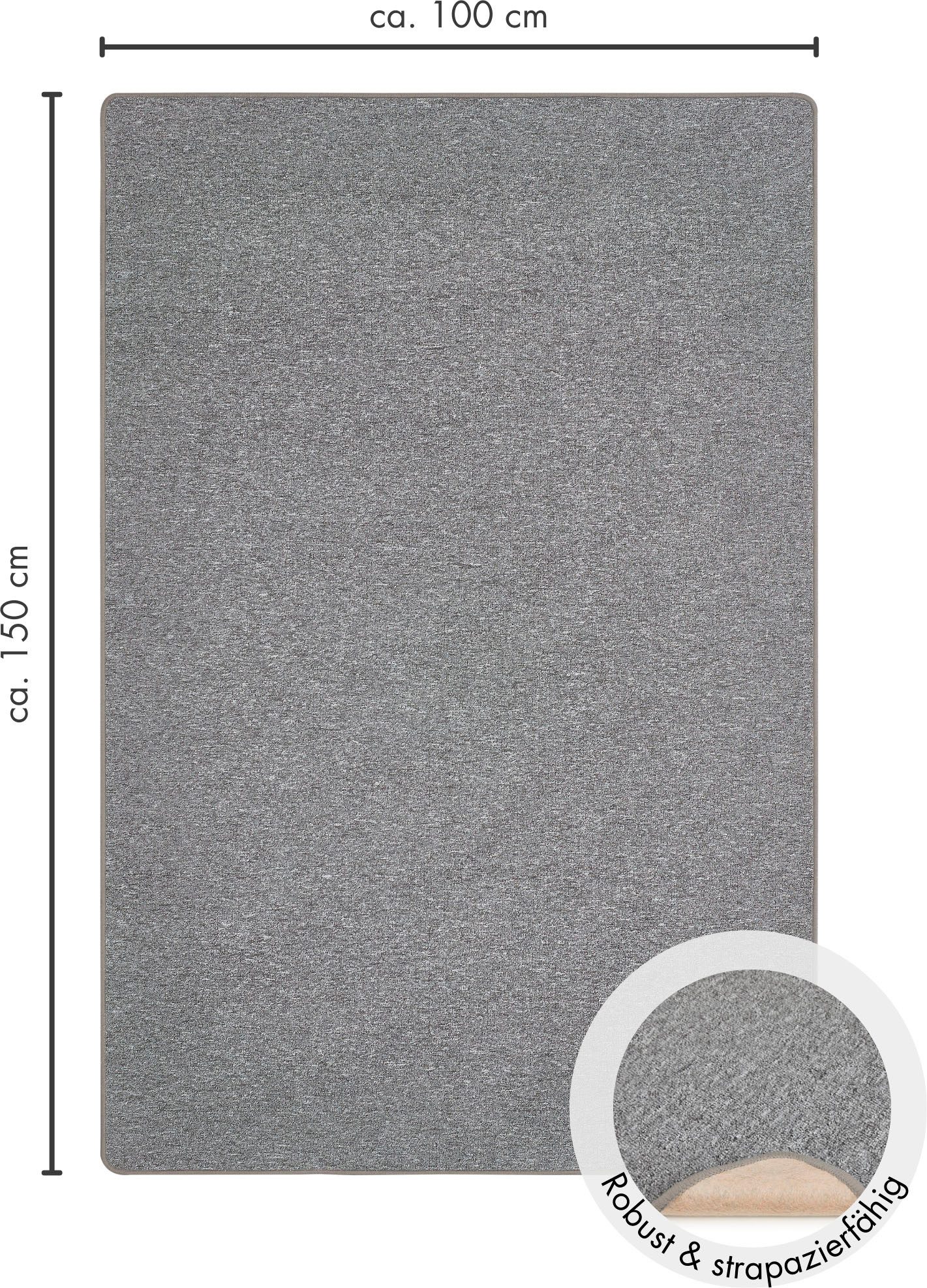 Andiamo Vloerkleed Luton, Made in Germany gemêleerde look, ook als loper, woonkamer & slaapkamer