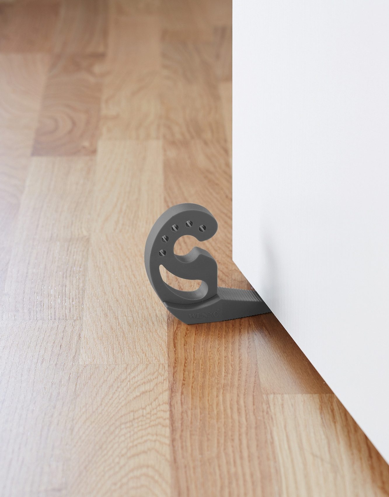 WENKO Raamstopper Model Multi-STOP® antraciet Klembeveiliging, deurstopper van kunststof (set, 4 stuks)