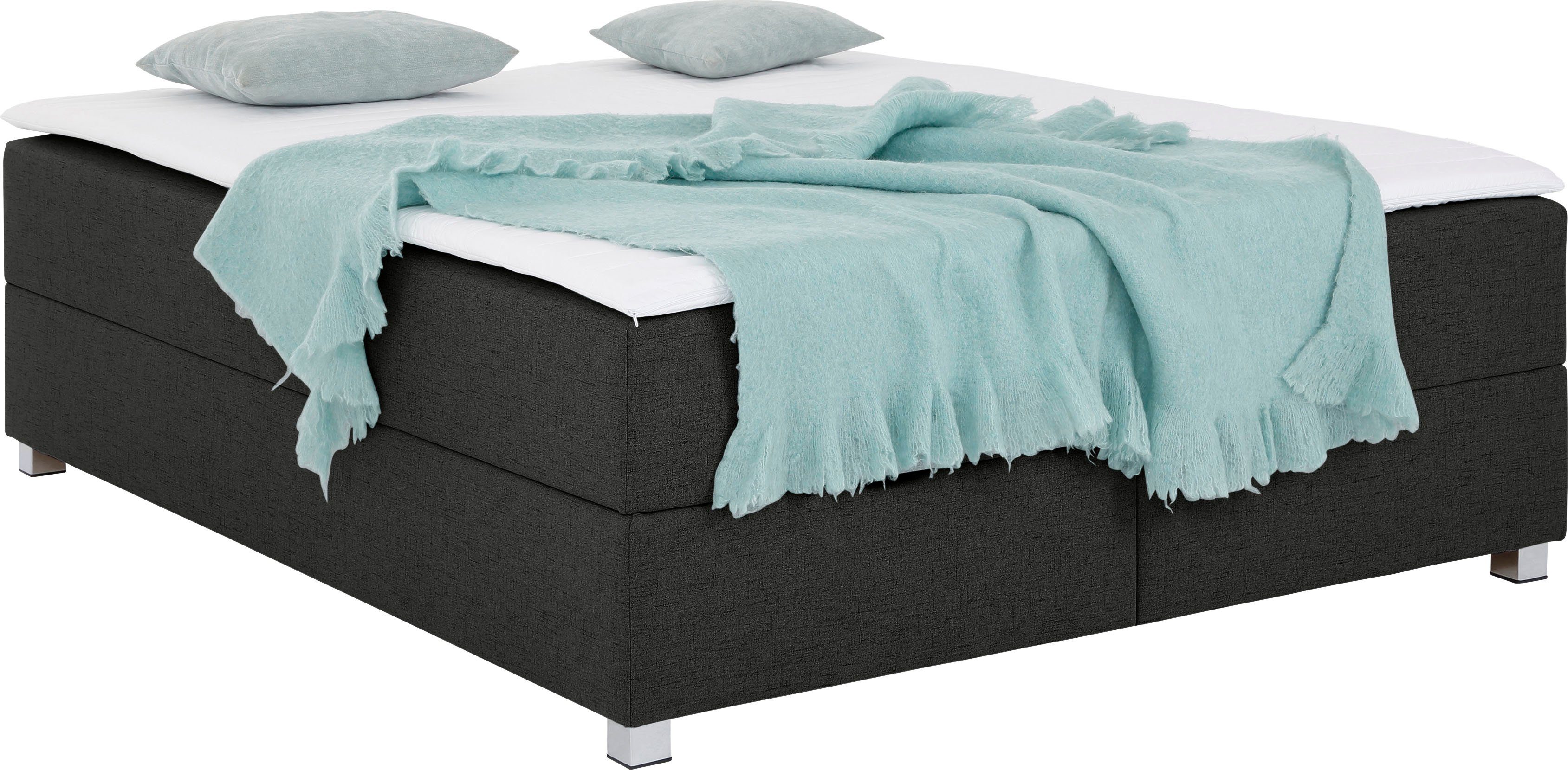 INOSIGN Boxspring Alexis zonder hoofdbord - ideaal voor ruimtes met schuine plafonds, in 4 breedten